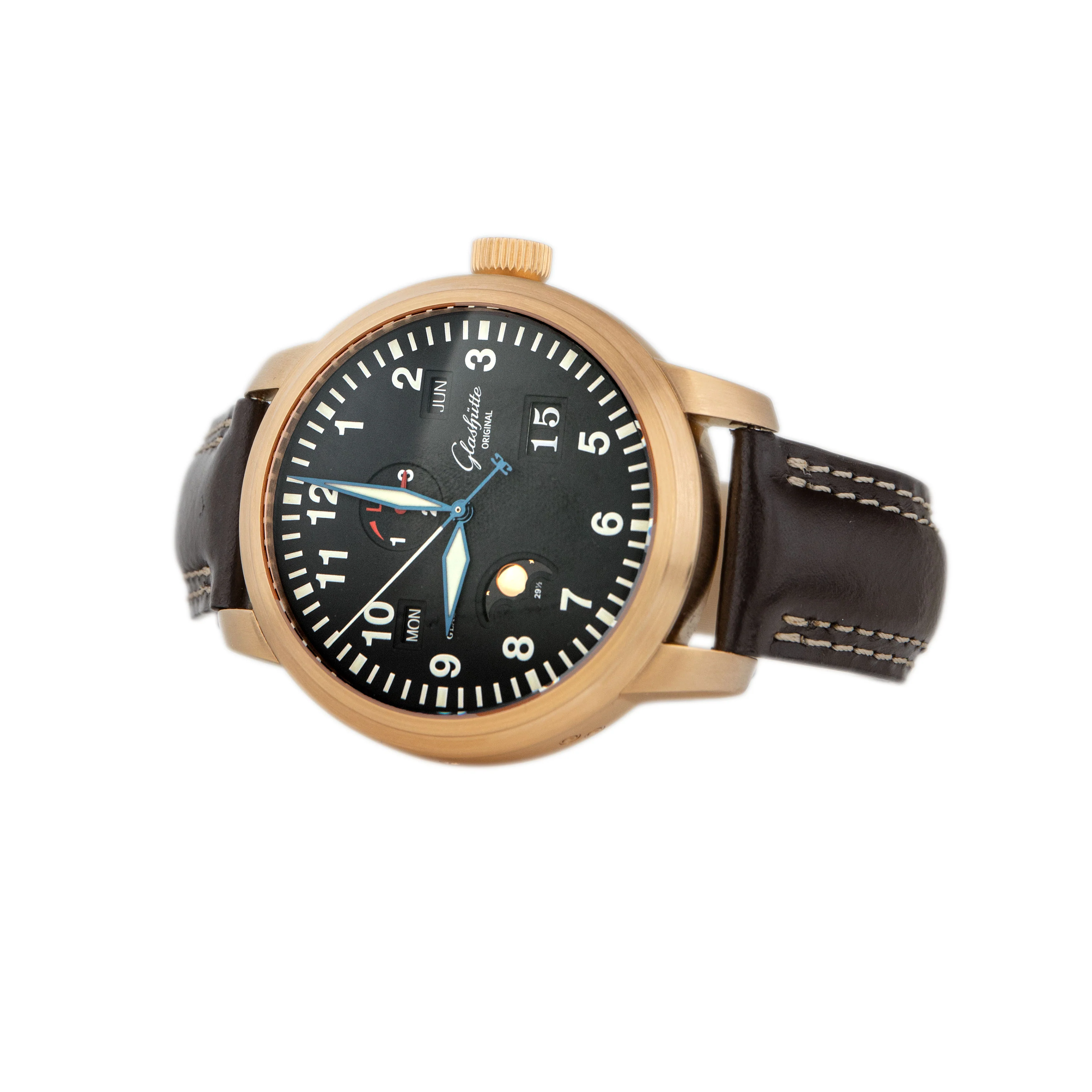 Glashutte Original Senator Navigator Perpetual Calendar Rose Gold Black Dial 44mm 100-07-07-07-04 - Image 3