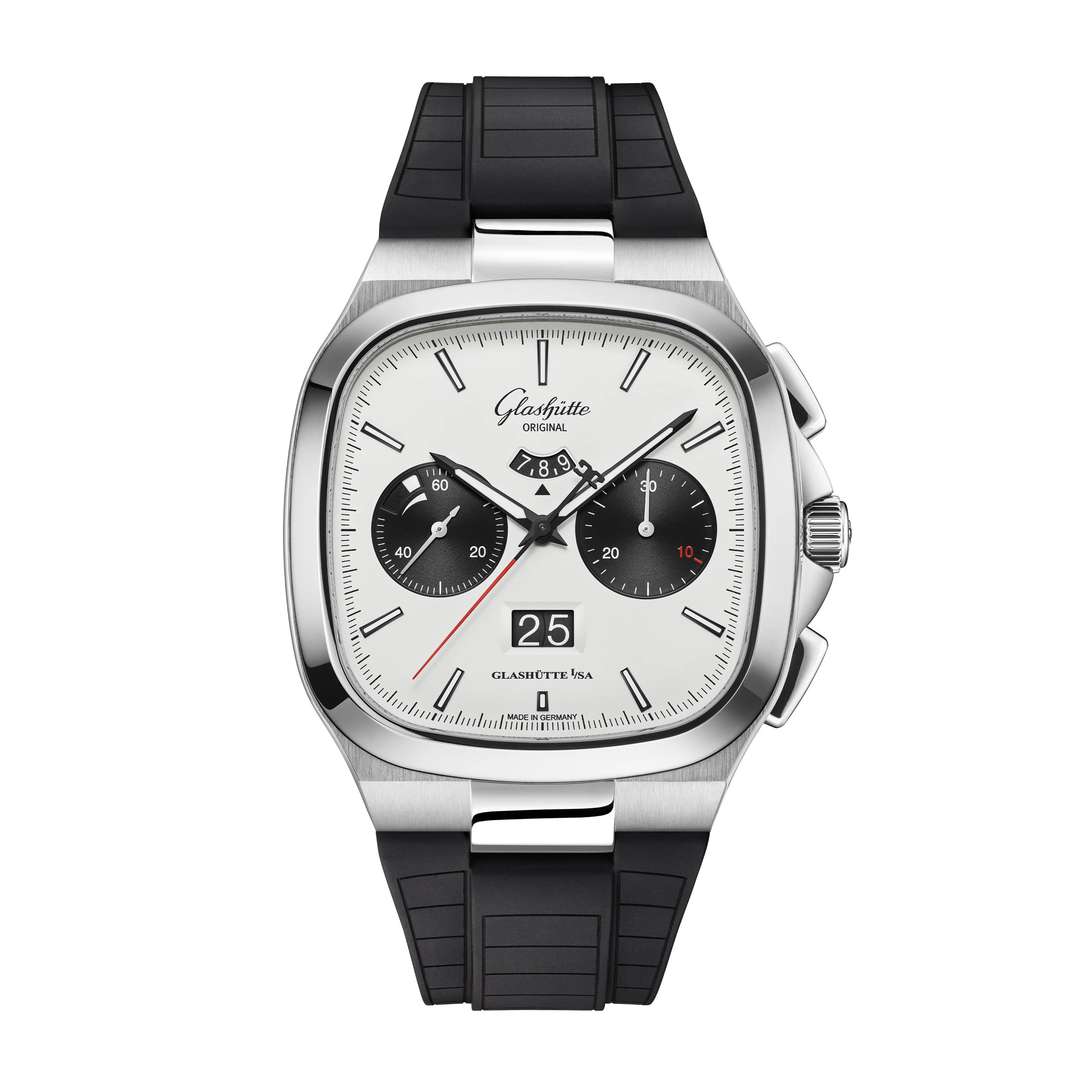 Glashutte Original Seventies "X" Chronograph Watch, 40mm White Dial, 1-37-02-18-02-70 - Image 2