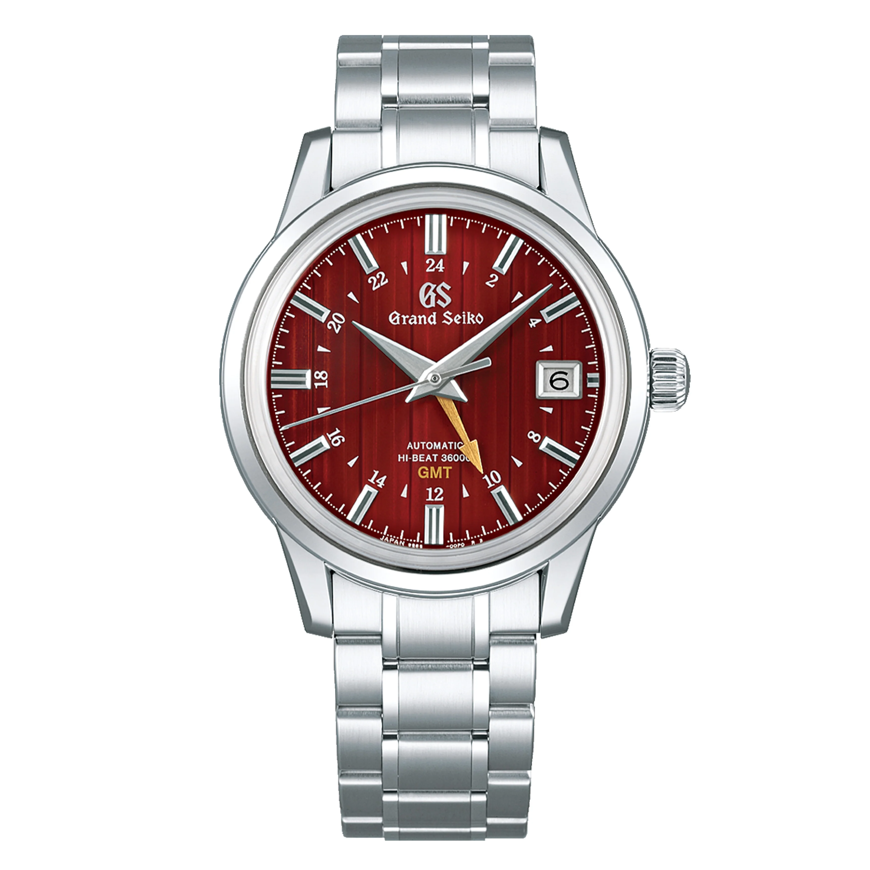 Grand Seiko Elegance GMT Hi-Beat Yuka Momiji Watch, 38mm Red Dial, SBGJ273