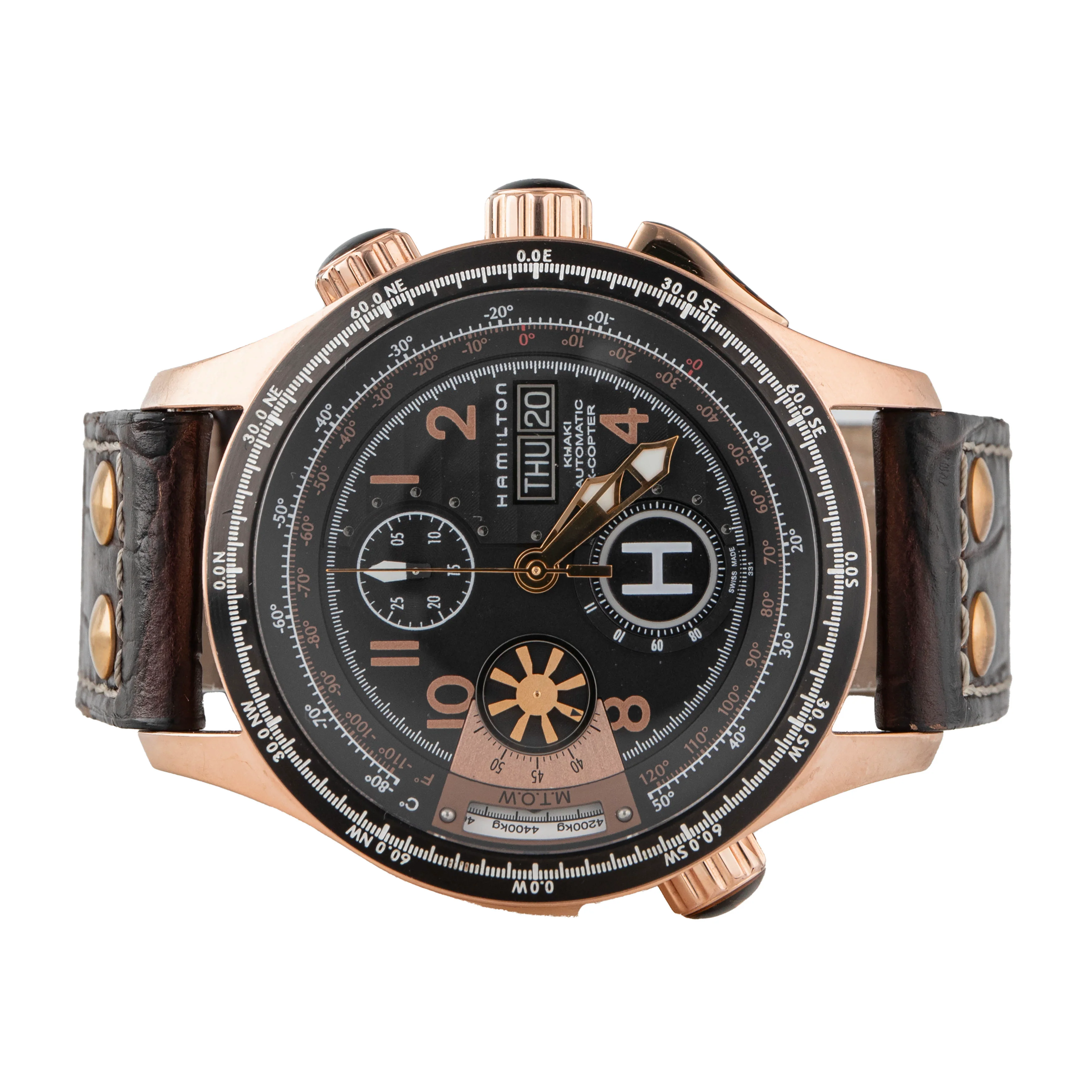 Hamilton Khaki Field Aviation X-Copter Chronograph Rose Gold Plated Black Dial 44mm H76646533 - Image 2