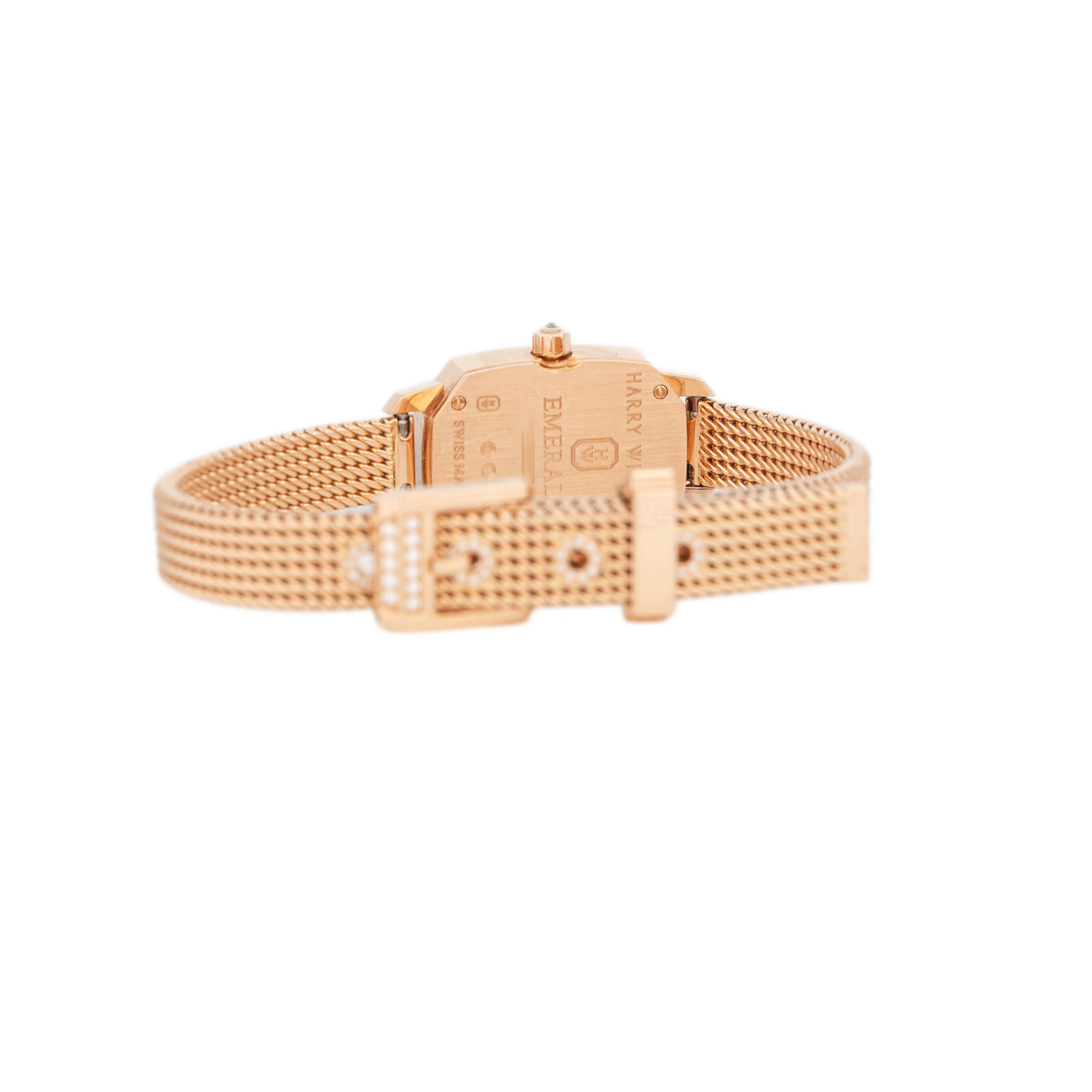Harry Winston Emerald Collection Rose Gold Mother of Pearl Dial 24x17.7mm EMEQHM18RR015 Full Set - Image 5