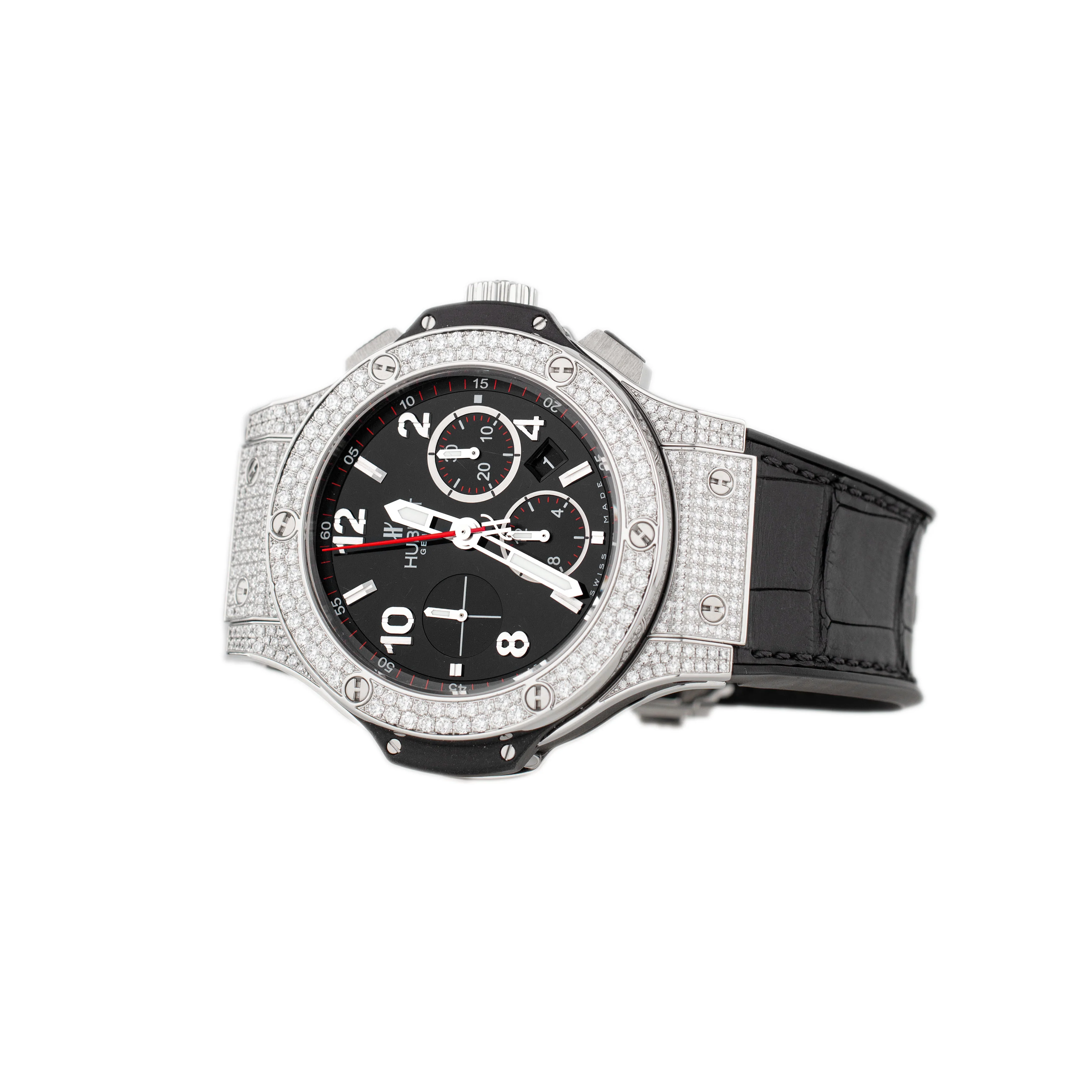 Hublot Big Bang Chronograph Steel Black Dial 44mm 301.SX.130.RX.174 Full Set - Image 3