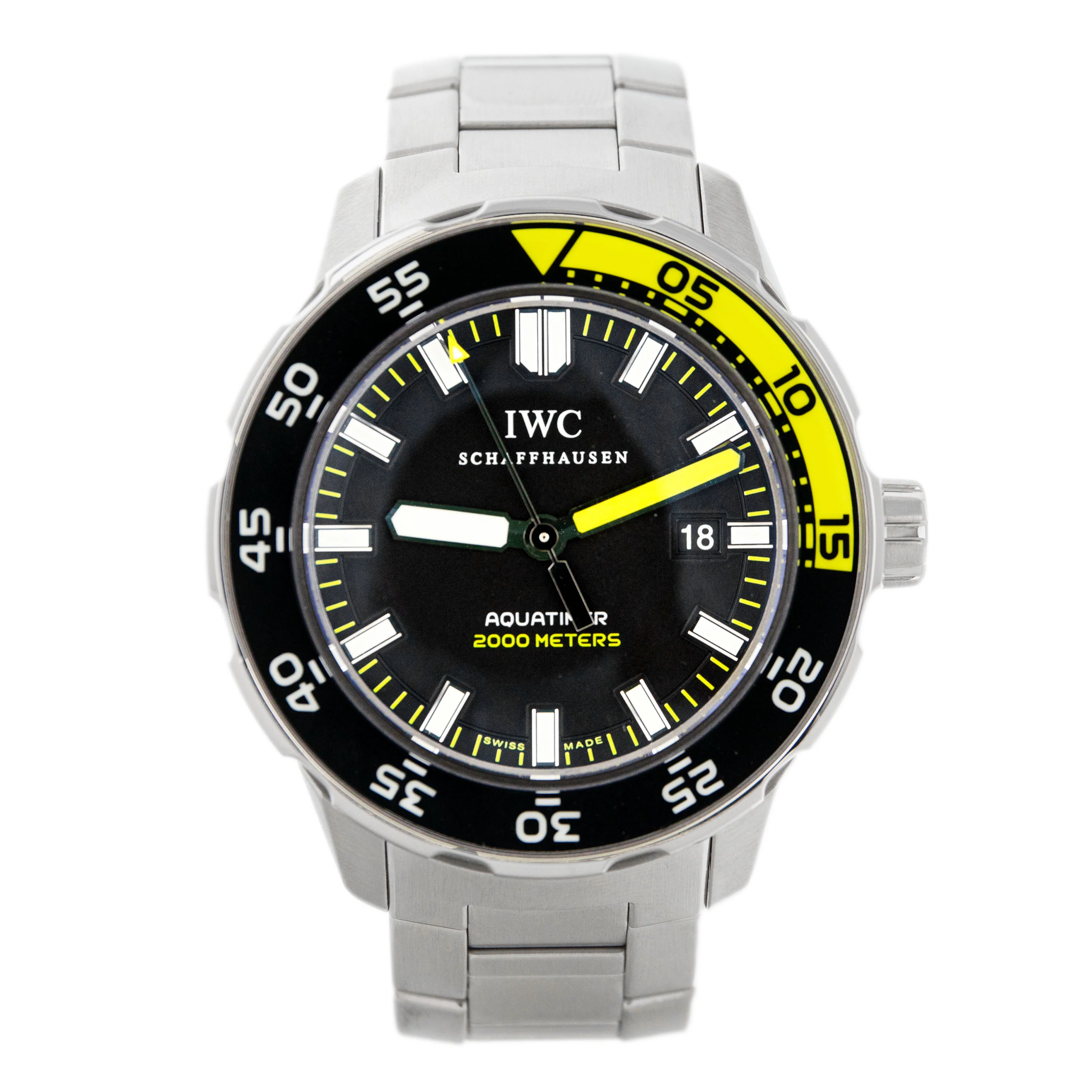 IWC Aquatimer Automatic 2000 Stainless Steel Black Dial Bracelet 44mm IW35680826