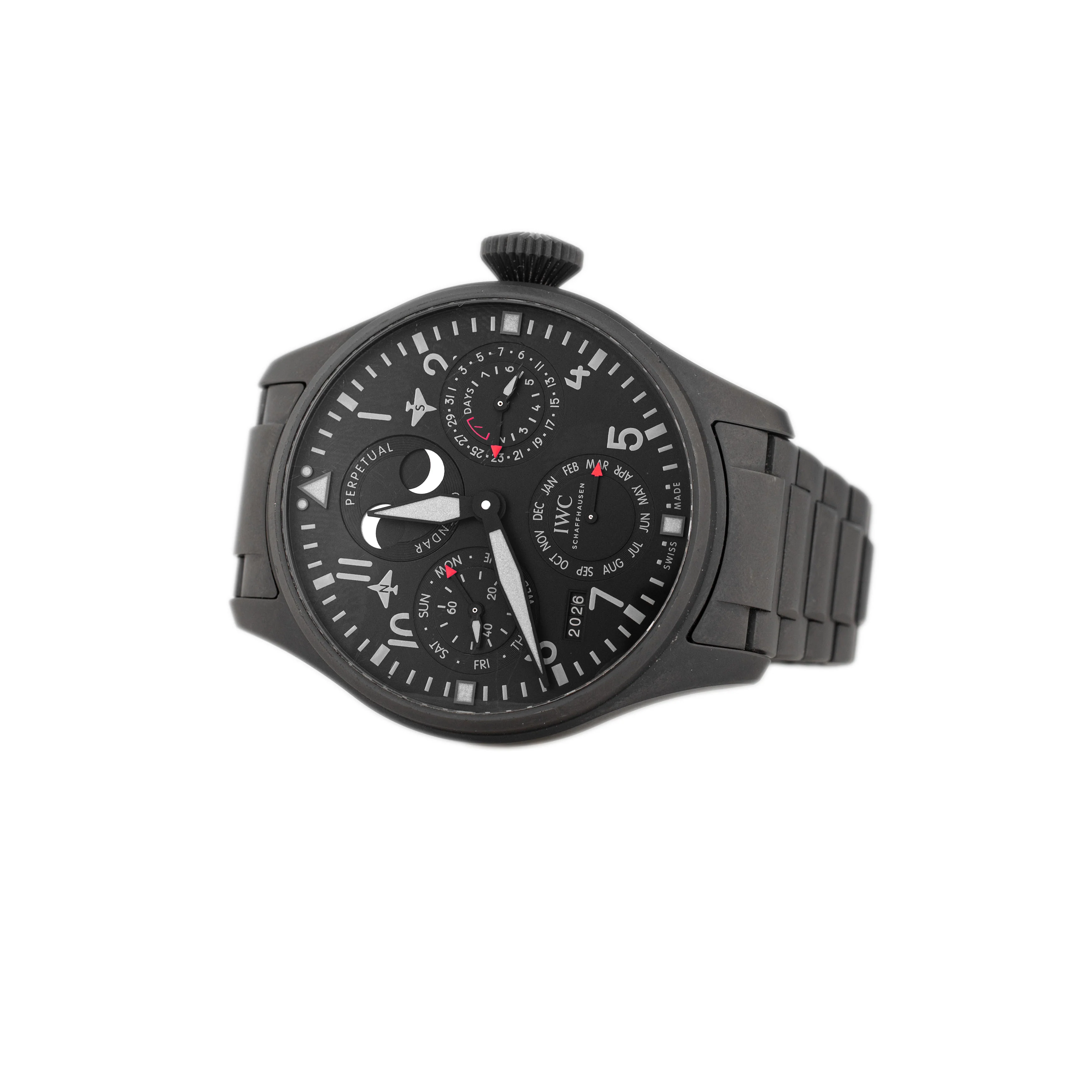 IWC Big Pilot’s Watch Perpetual Calendar TOP GUN Ceramic Black Dial 46.2mm IW503604 Full Set - Image 3
