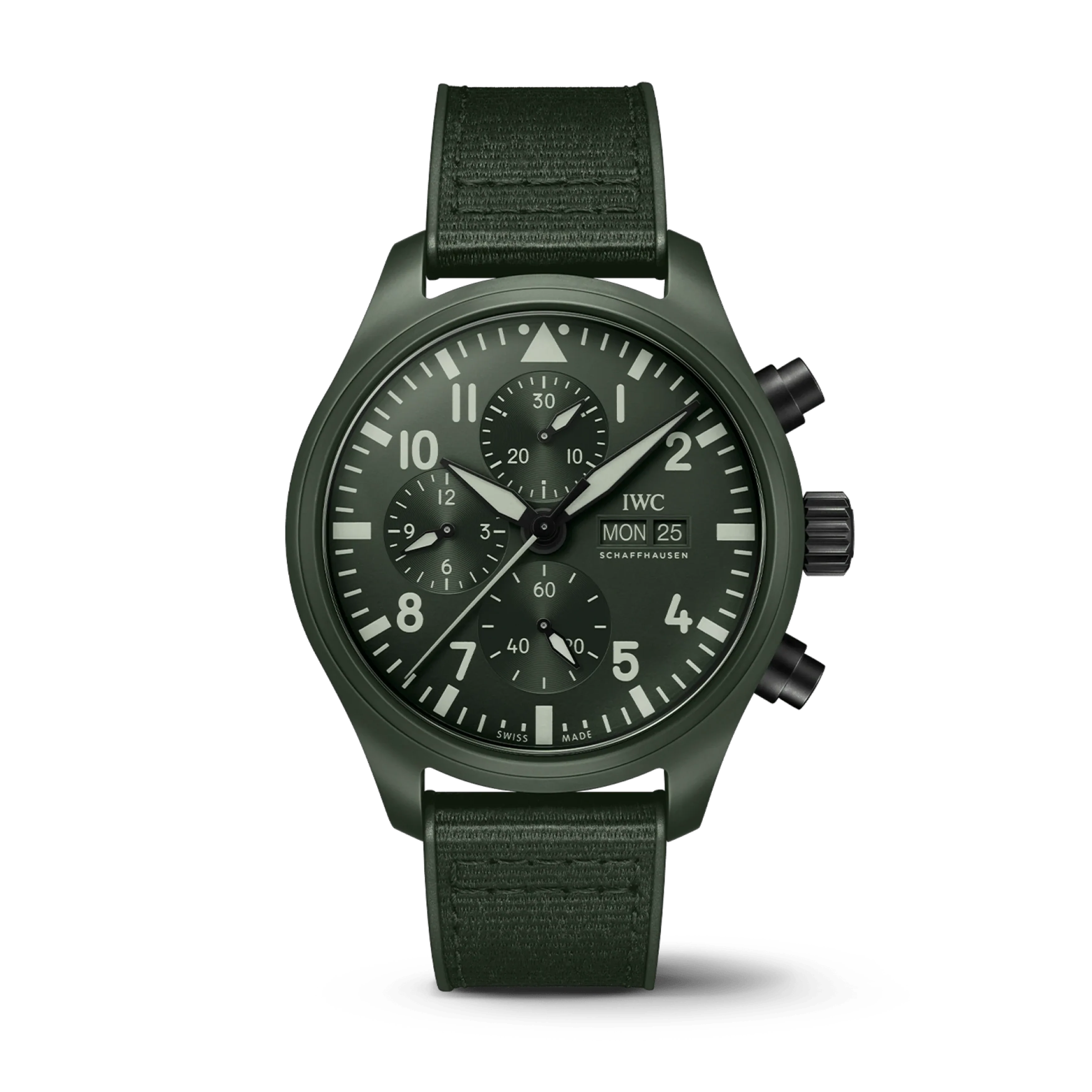 IWC Pilot’S Watch Chronograph Top Gun Edition “Woodland” Watch, 44.5mm Green Dial, IW389106