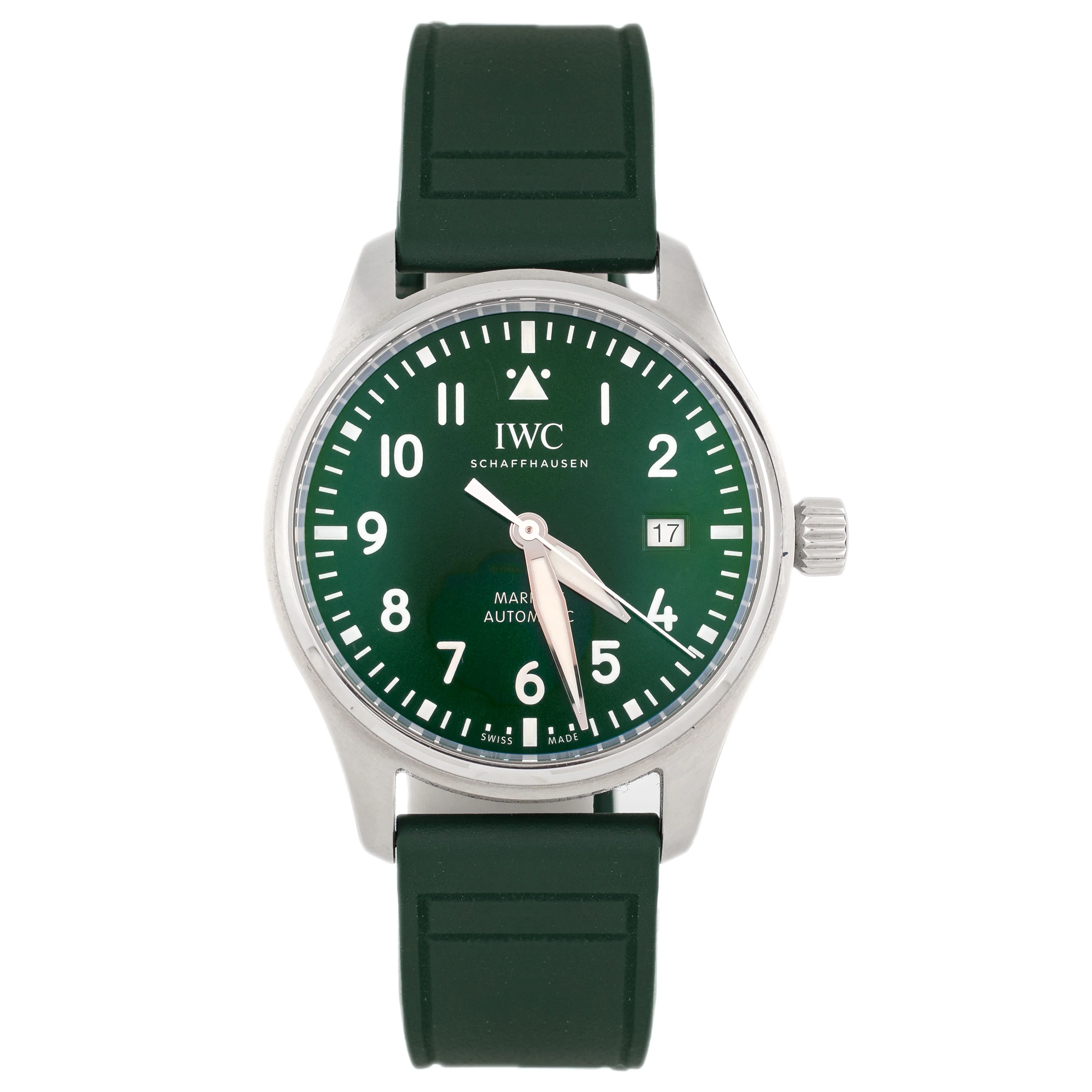 IWC Pilots Watch Mark XX Stainless Steel Green Dial 40mm IW328205 Full Set