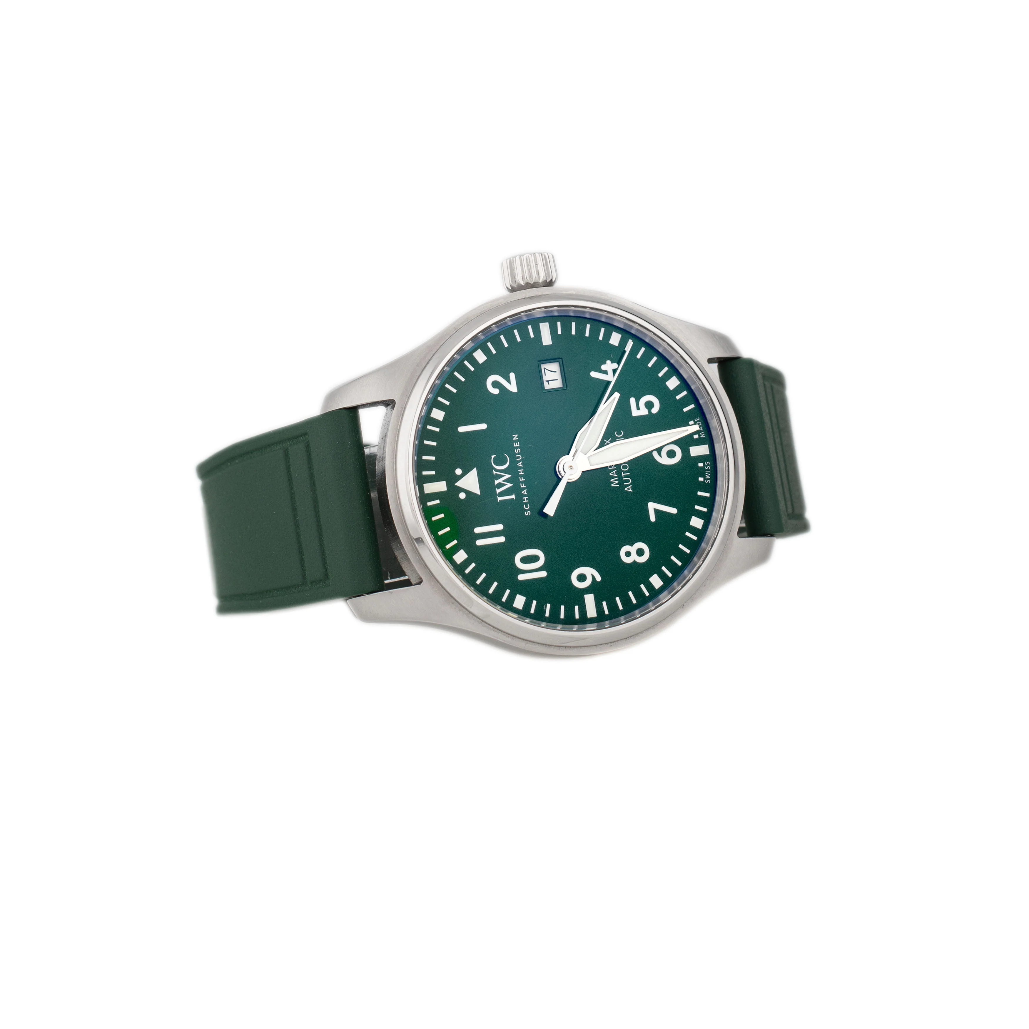 IWC Pilots Watch Mark XX Stainless Steel Green Dial 40mm IW328205 Full Set - Image 4