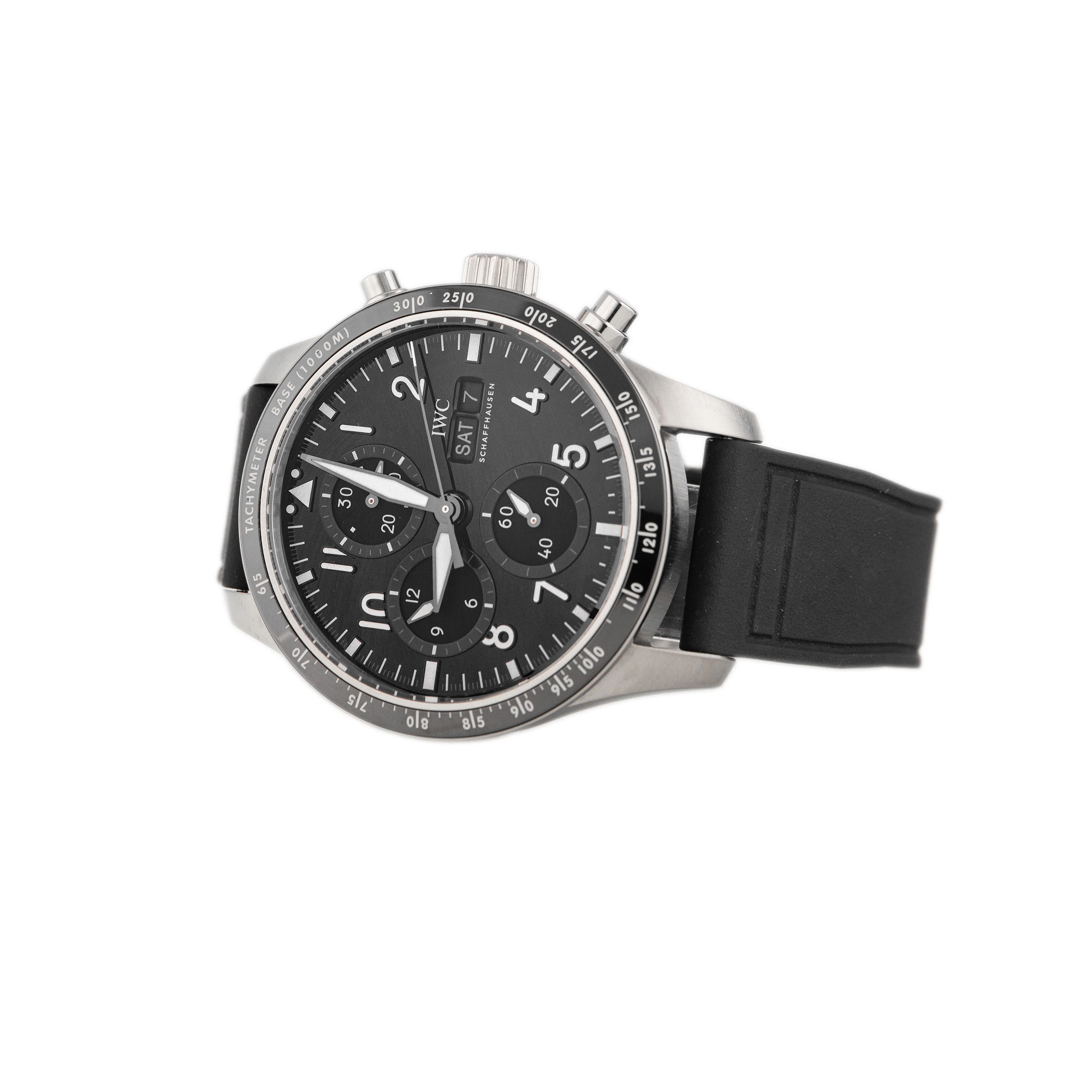 IWC Pilot's Watch Performance Chronograph AMG Titanium Black Dial 41mm IW388305 Full Set - Image 3