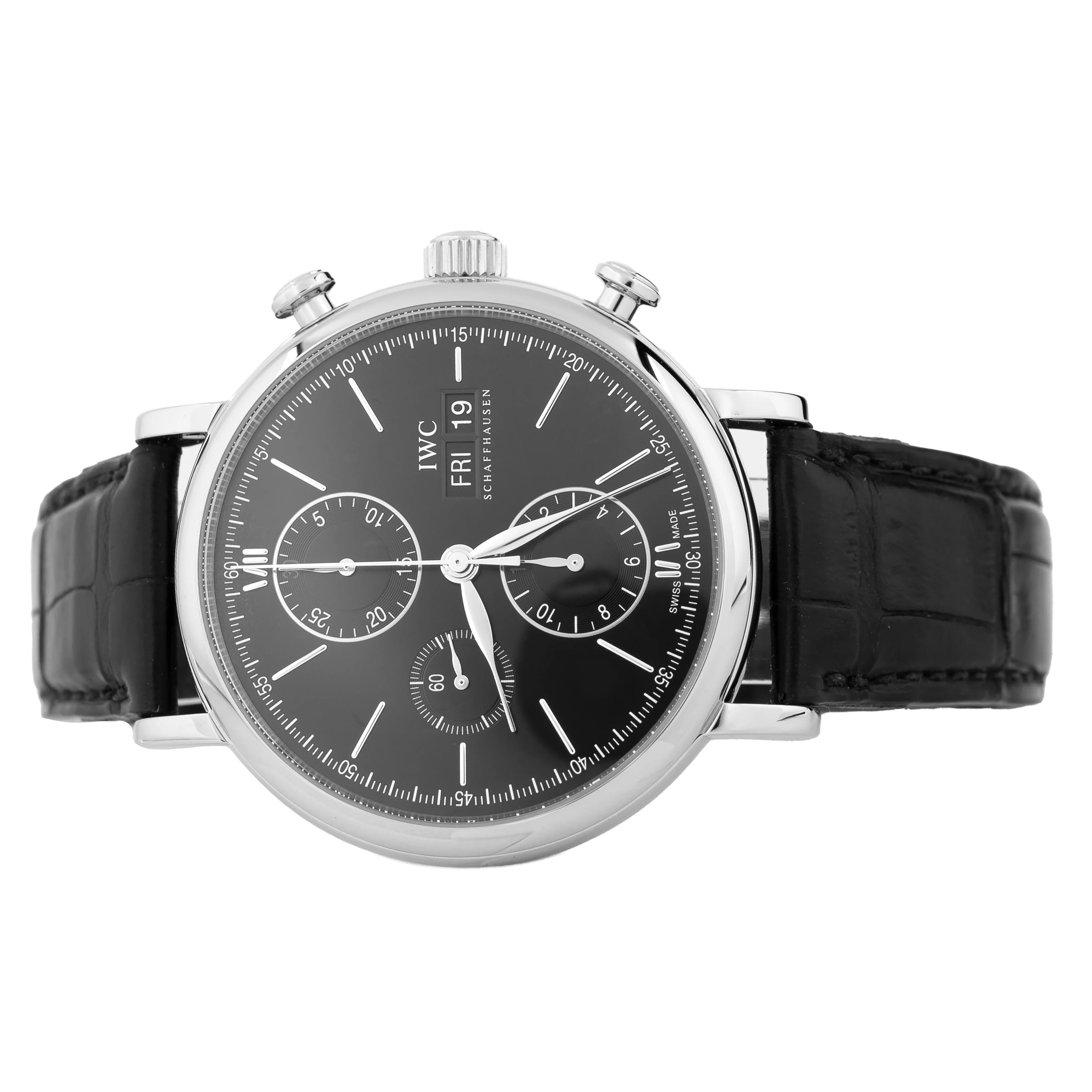 IWC Portofino Chronograph Stainless Steel Black Dial 42mm IW391029 - Image 3