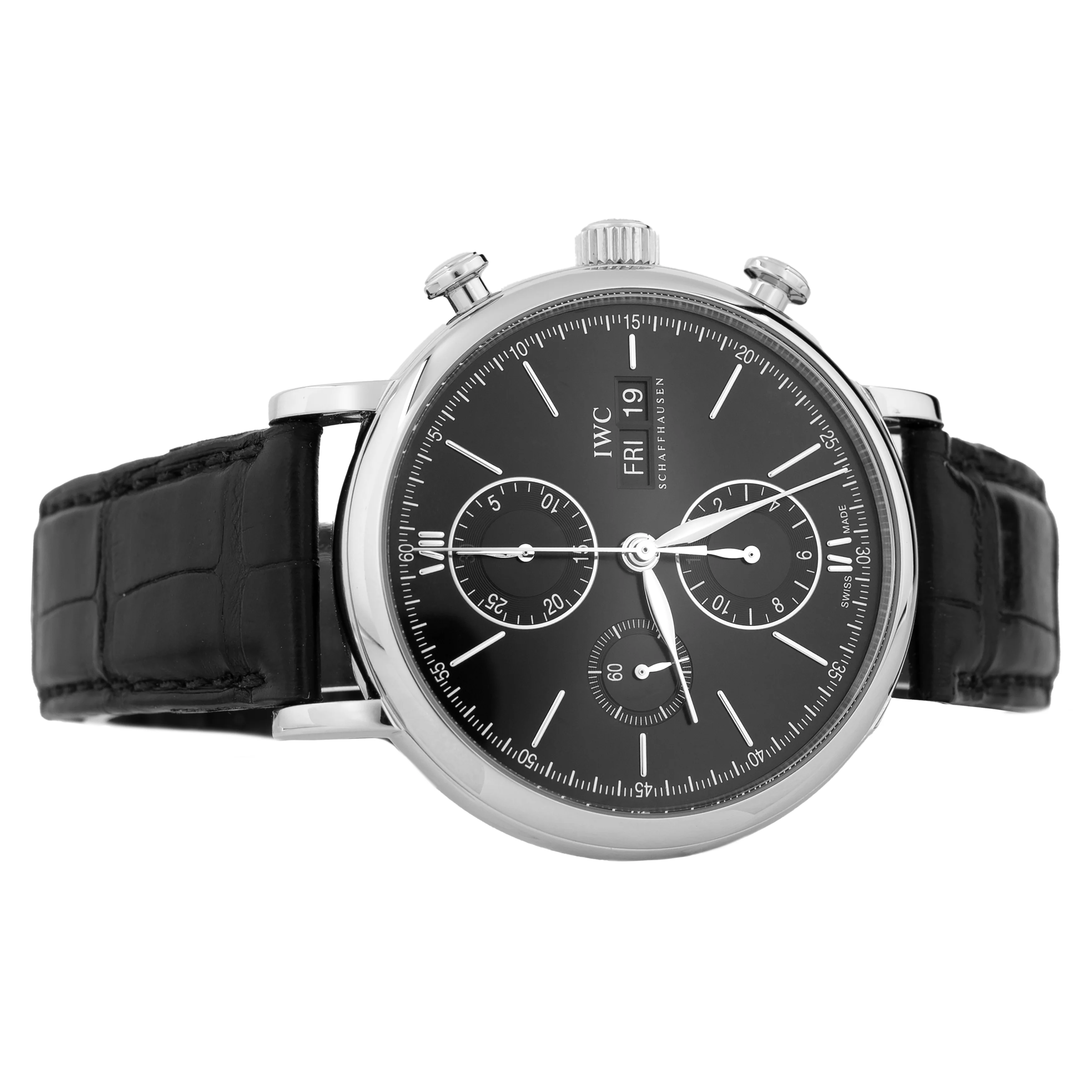 IWC Portofino Chronograph Stainless Steel Black Dial 42mm IW391029 - Image 4
