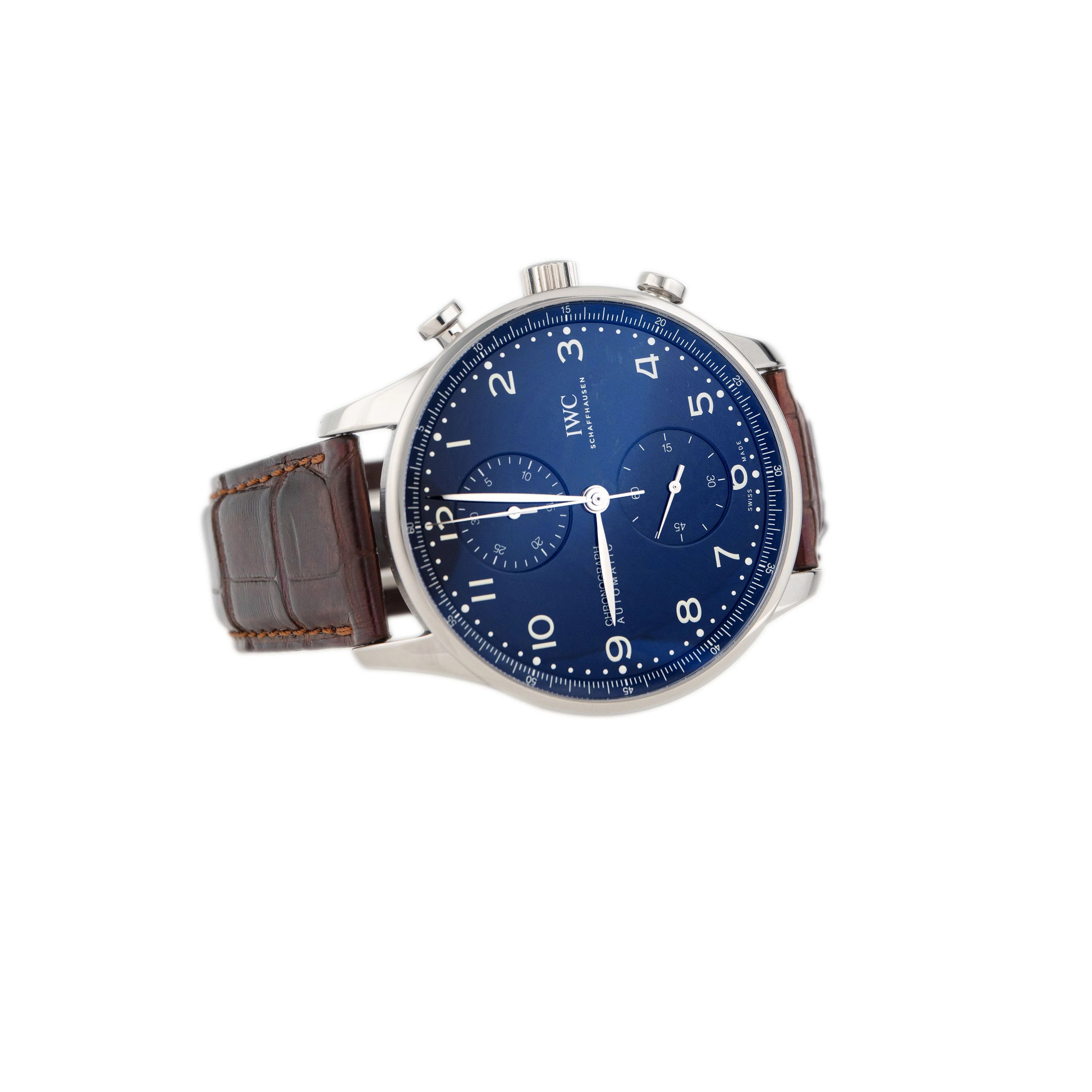 IWC Portugieser Chronograph Edition 150 Years Stainless Steel Blue Dial 41mm IW371601 Full Set - Image 4
