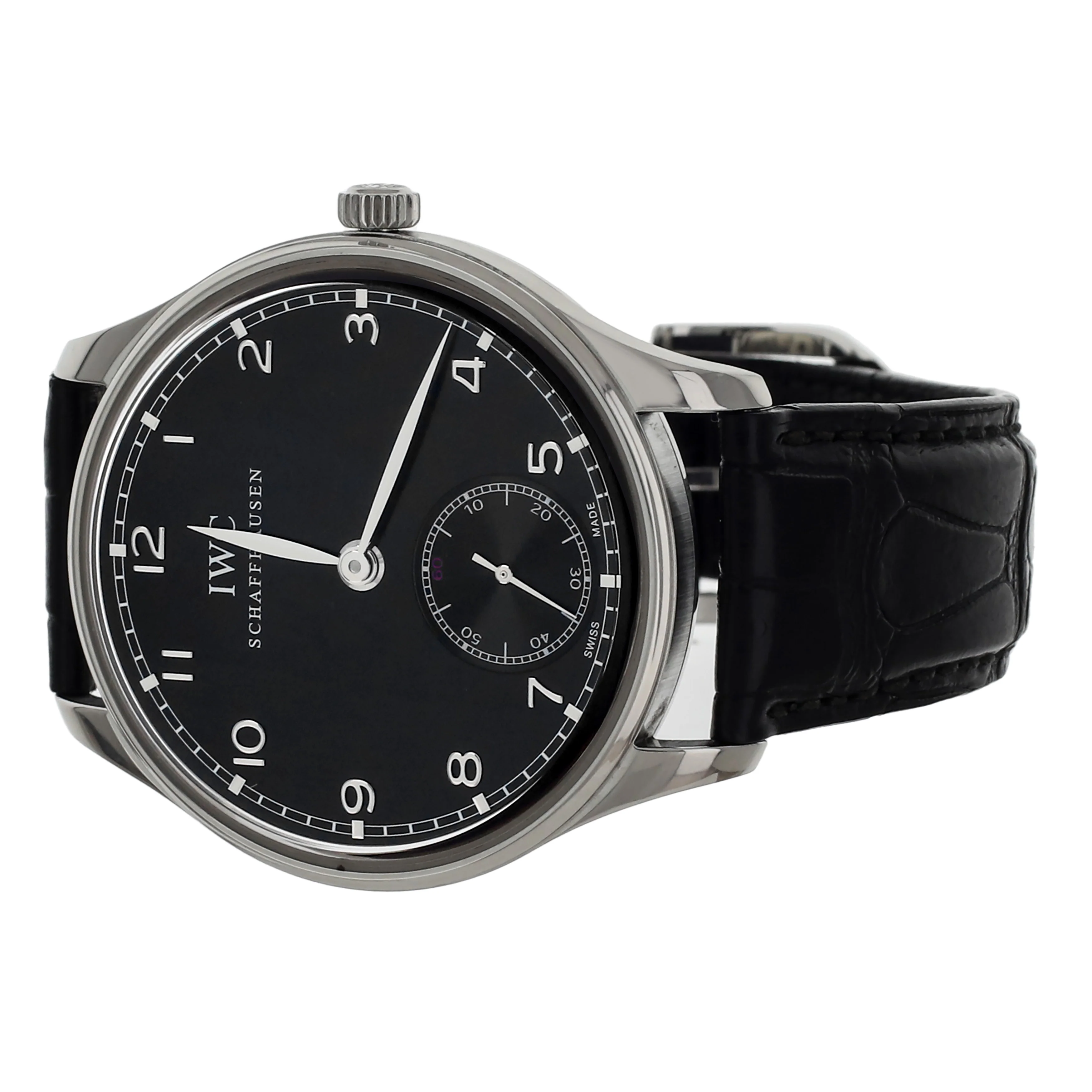 IWC Vintage Portuguese Black Dial Stainless Steel Manual 44MM IW545407 - Image 3