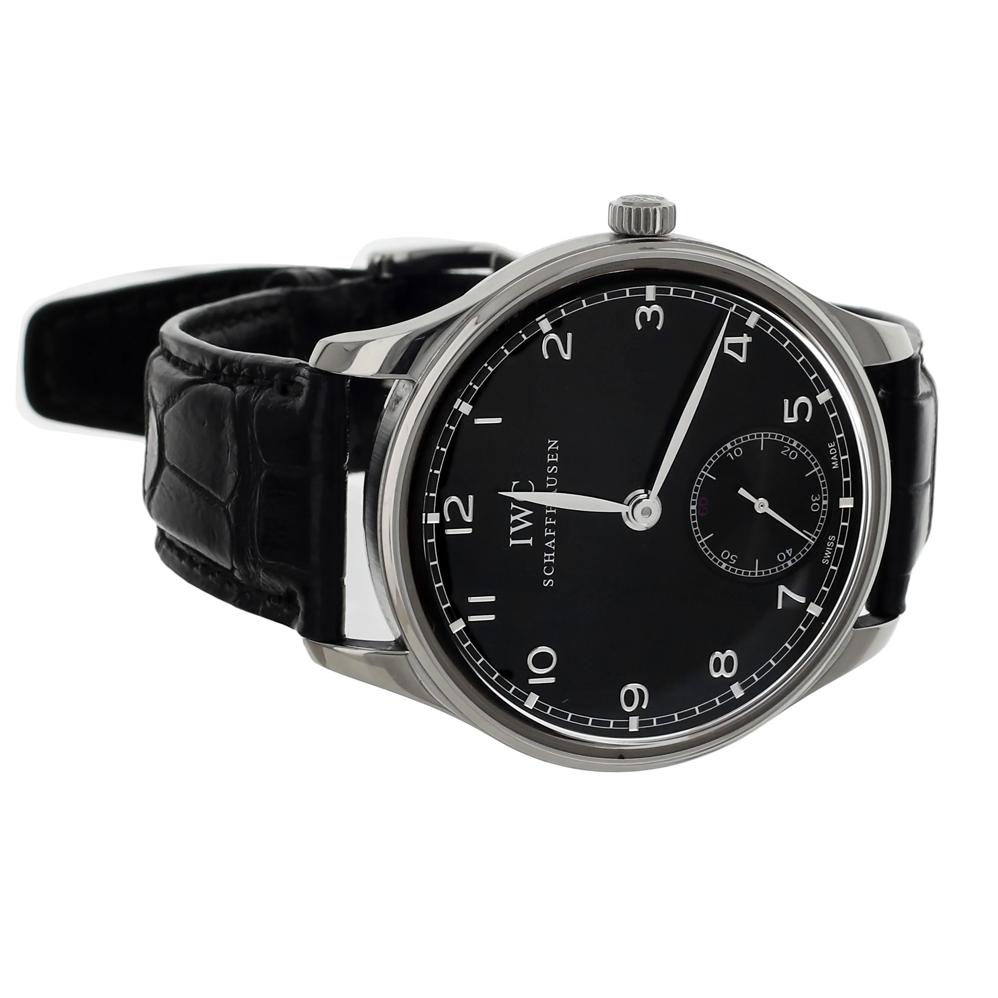 IWC Vintage Portuguese Black Dial Stainless Steel Manual 44MM IW545407 - Image 4