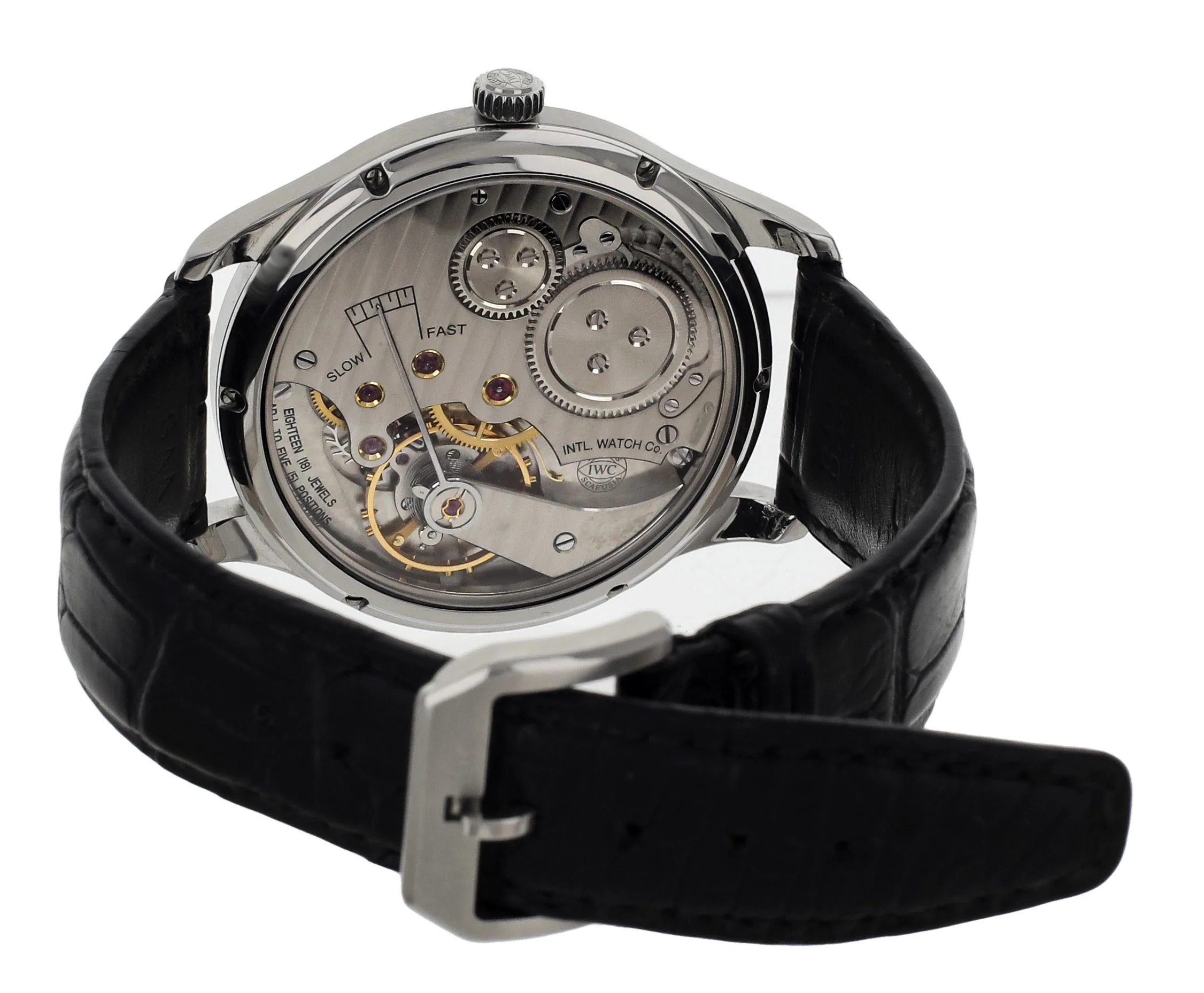 IWC Vintage Portuguese Black Dial Stainless Steel Manual 44MM IW545407 - Image 5