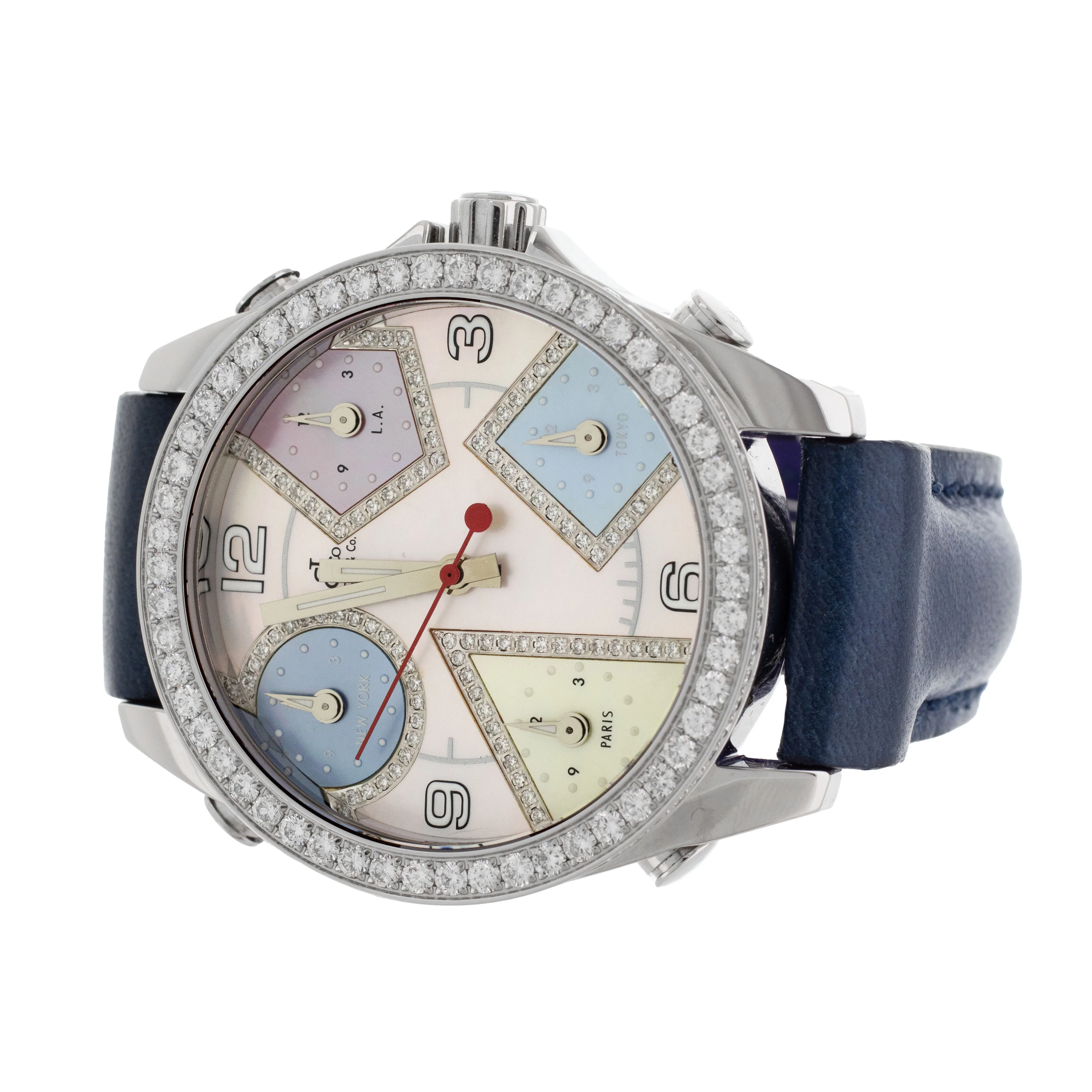 Jacob & Co. Five Time Zone Stainless Steel MOP Dial 40mm JCM24DA Full Set - Image 3
