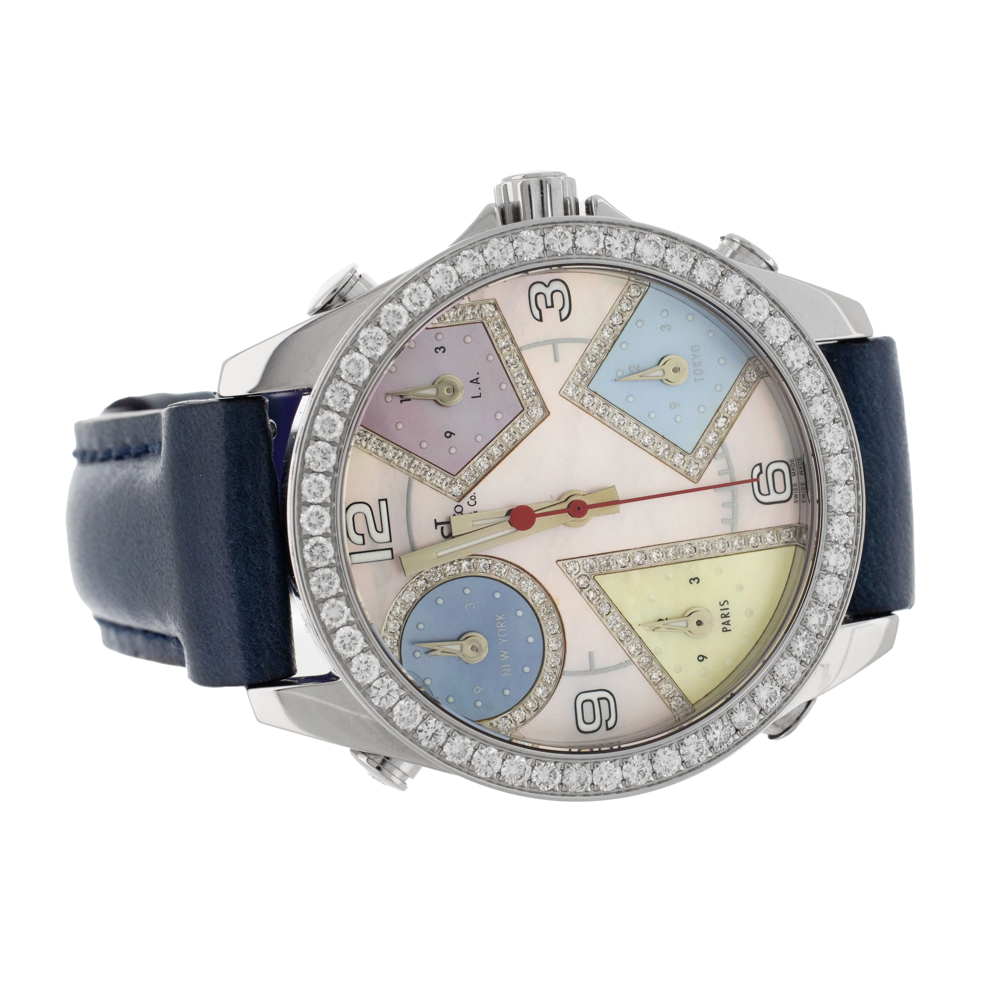 Jacob & Co. Five Time Zone Stainless Steel MOP Dial 40mm JCM24DA Full Set - Image 4