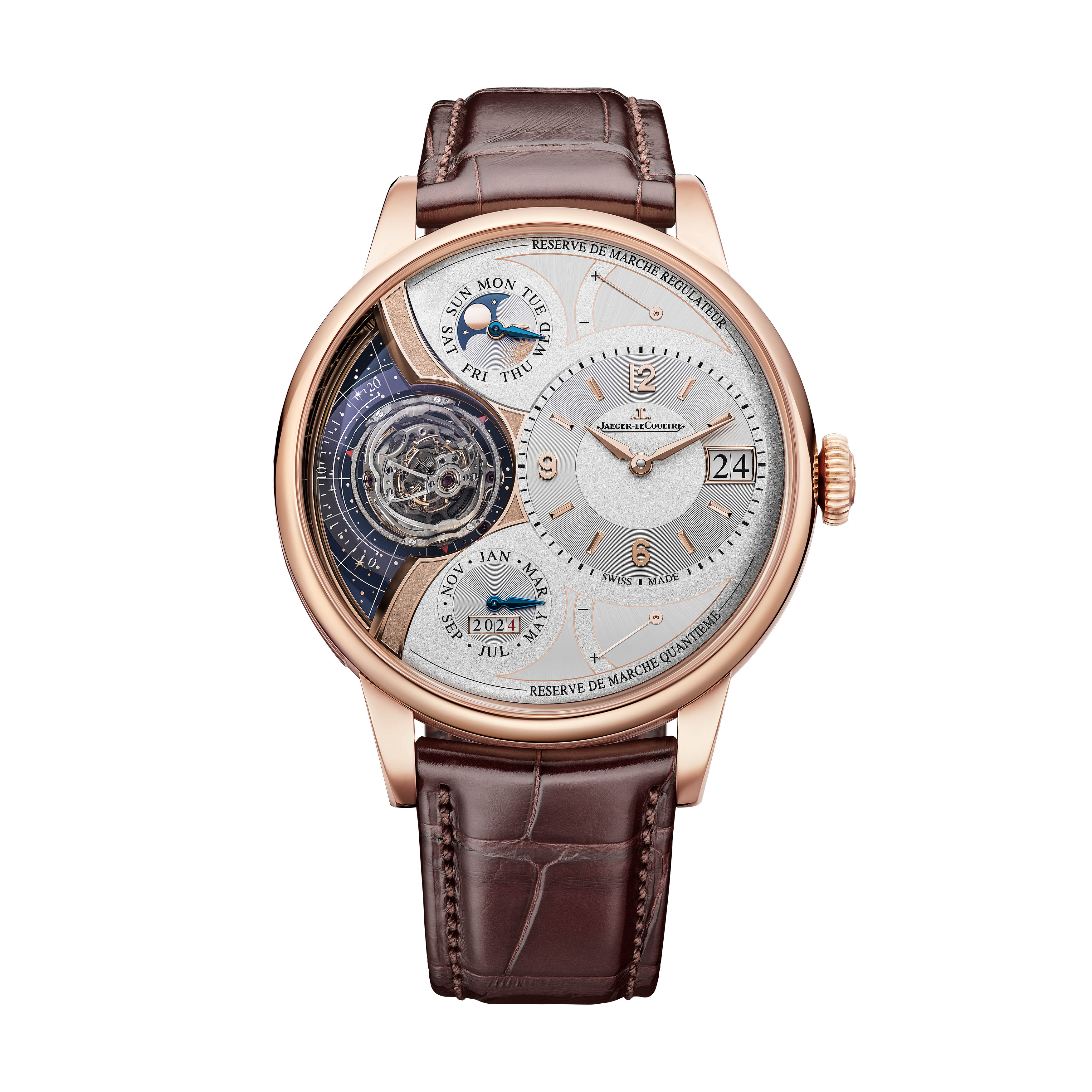 Jaeger-LeCoultre Duometre Heliotourbillon Perpetual Watch, 44mm Silver Dial, Q6202420