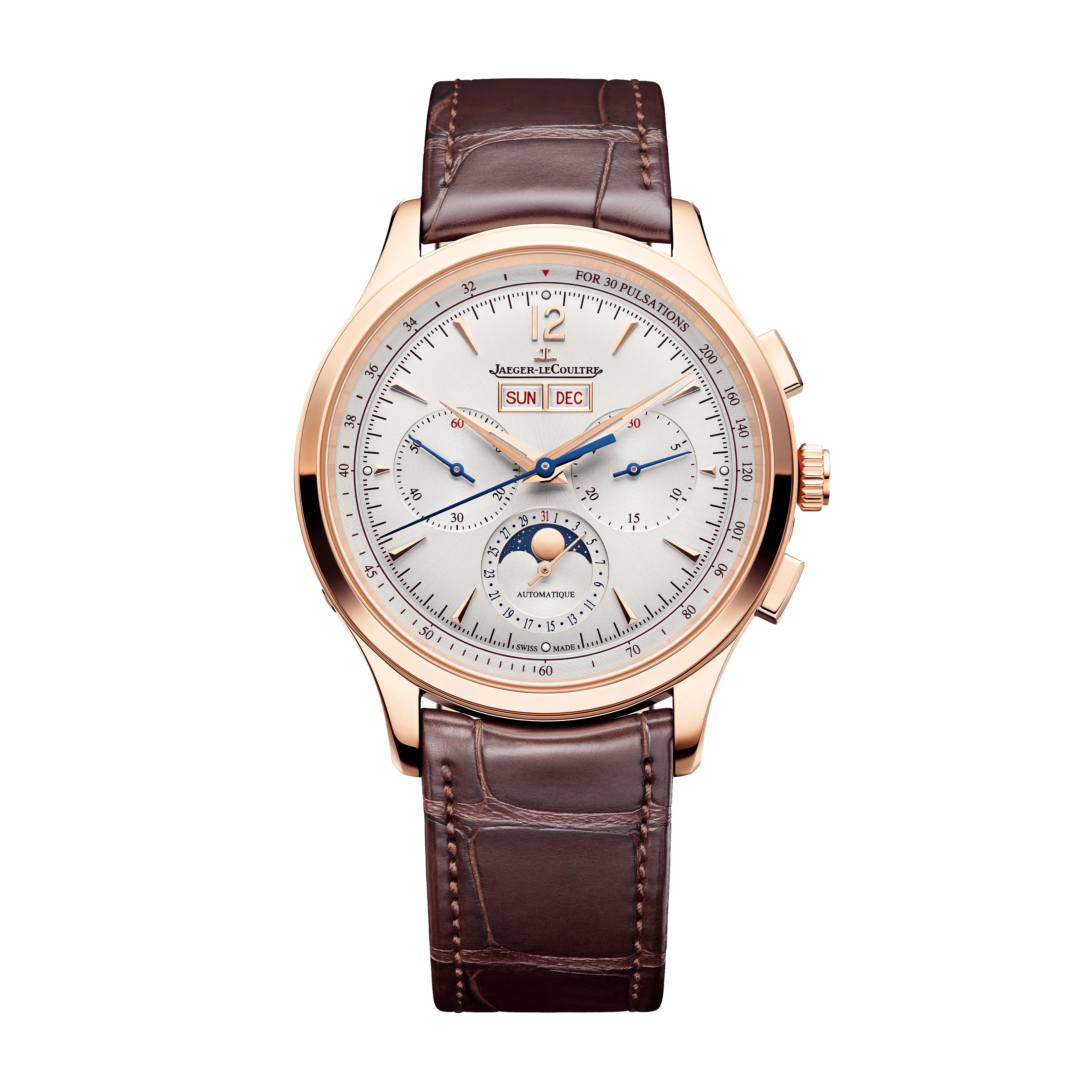Jaeger-LeCoultre Master Control Chronograph Calendar Watch, 40mm Silver Dial Q4132530