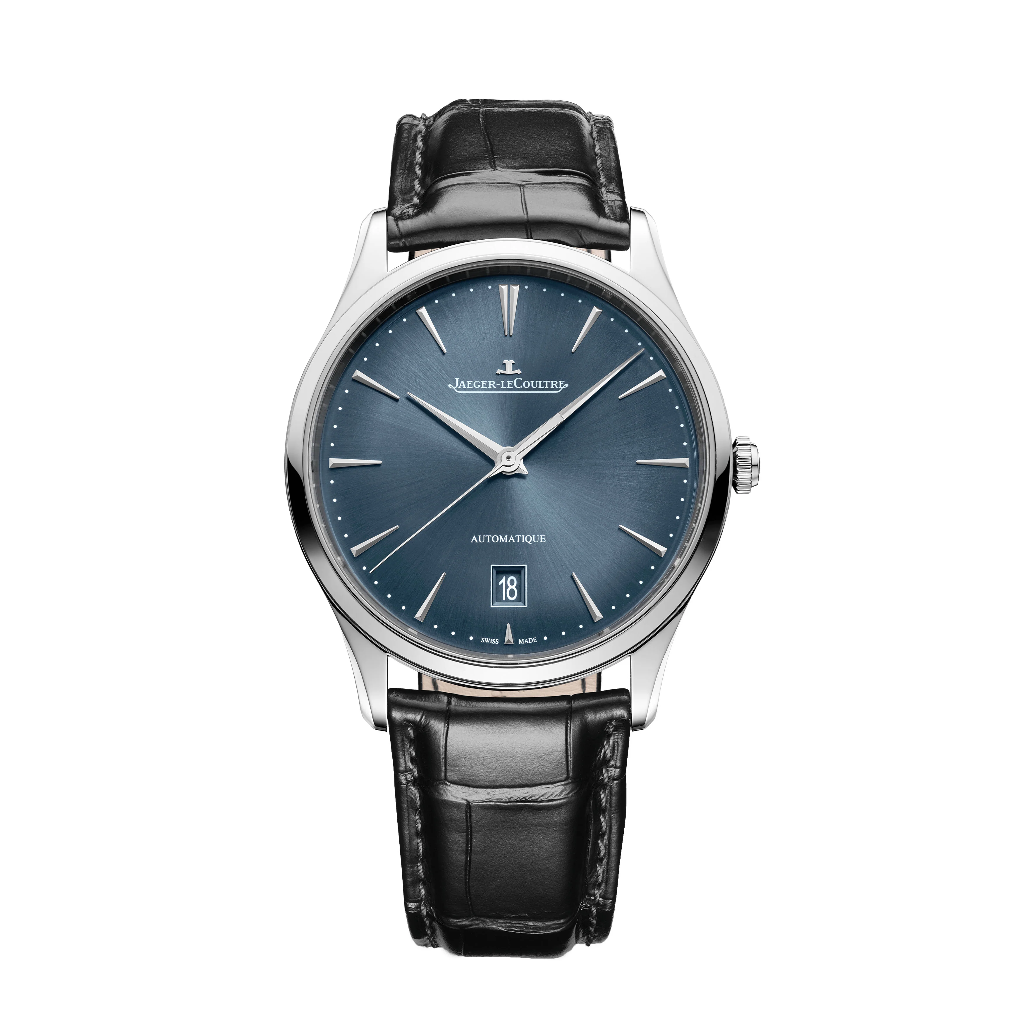 Jaeger-LeCoultre Master Ultra Thin Date Watch, 39mm Blue Dial, Q1238480
