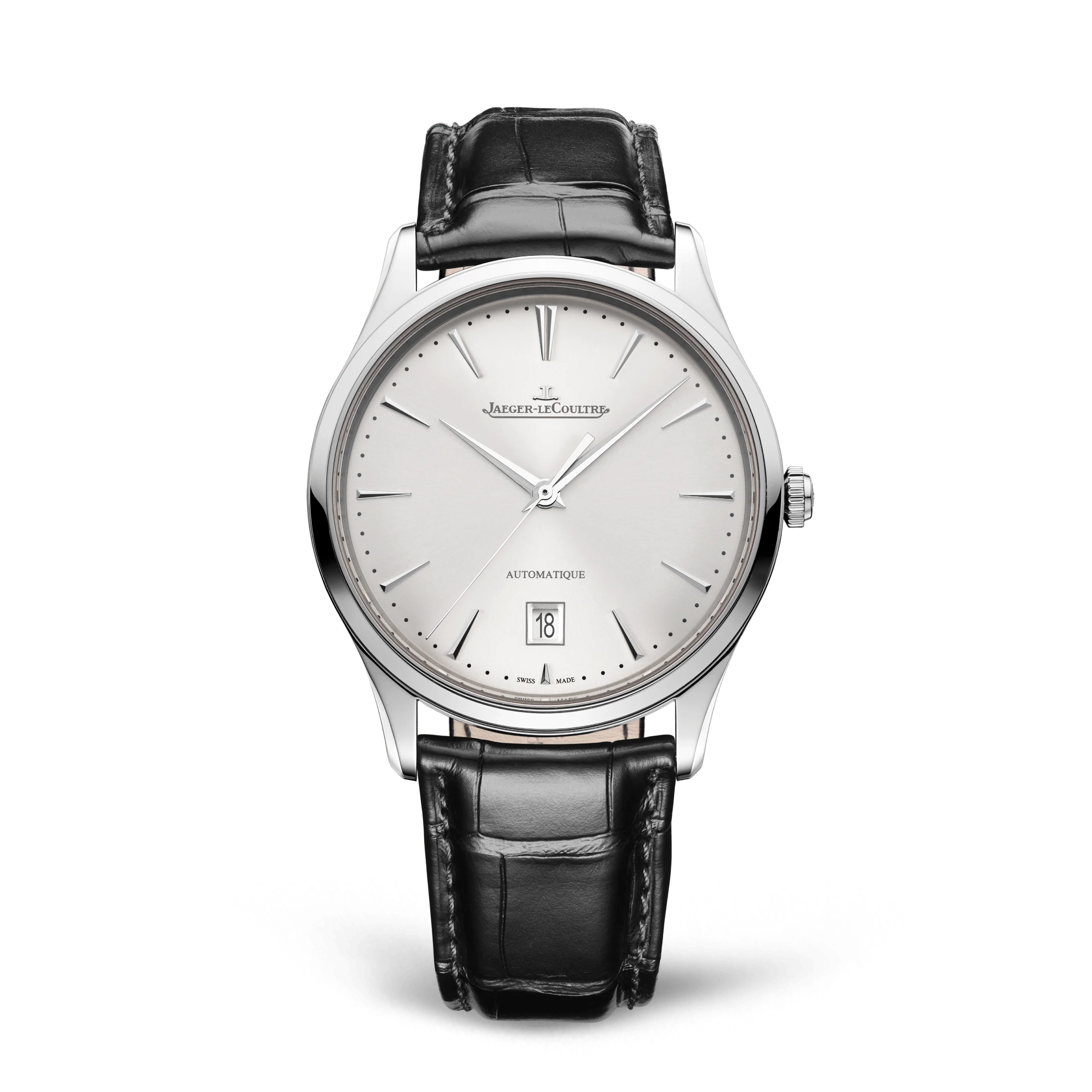 Jaeger-LeCoultre Master Ultra Thin Date Watch, 39mm Silver Dial, Q1238420