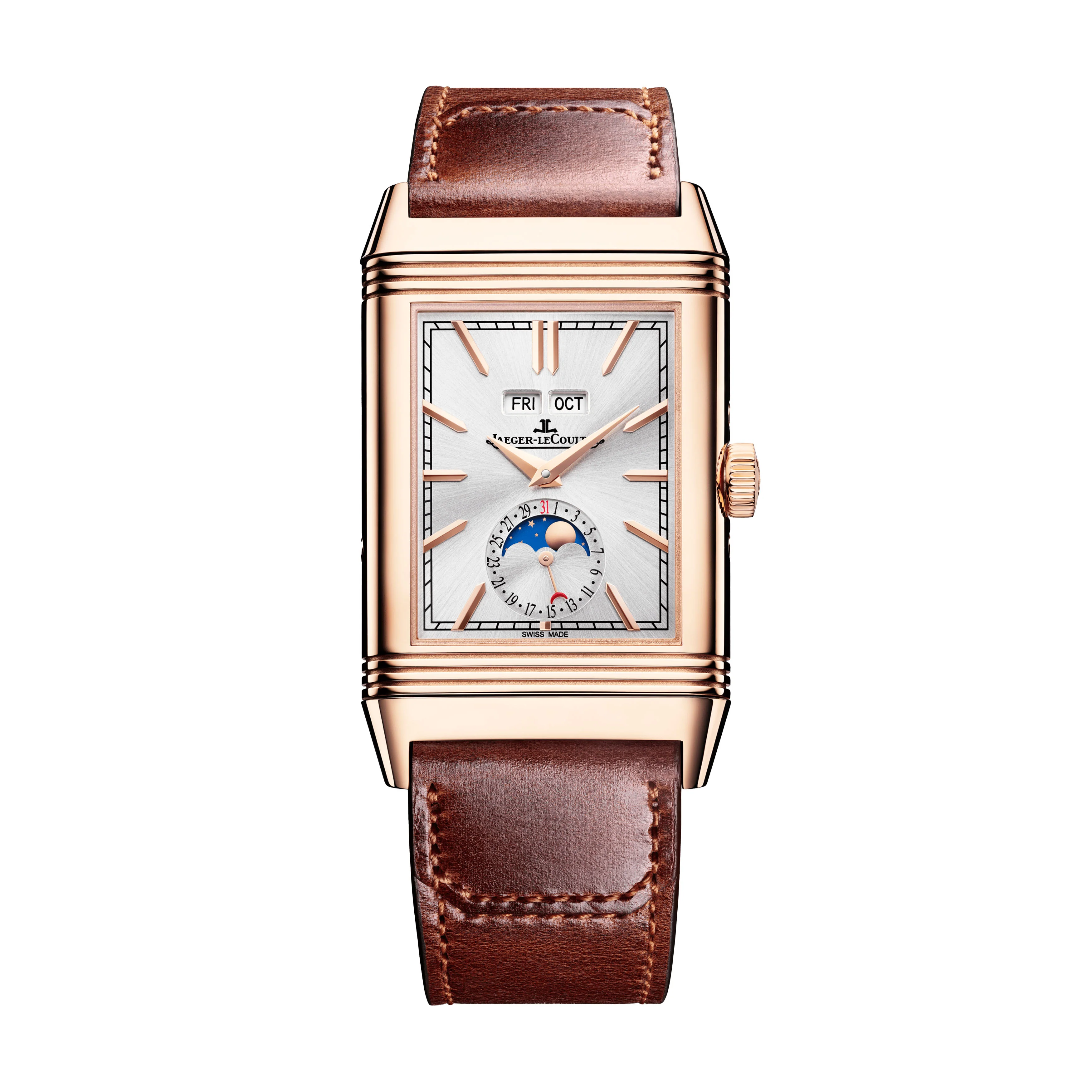 Jaeger-LeCoultre Reverso Tribute Duoface Calendar Watch, 49.4mm Black Dial, Q3912530