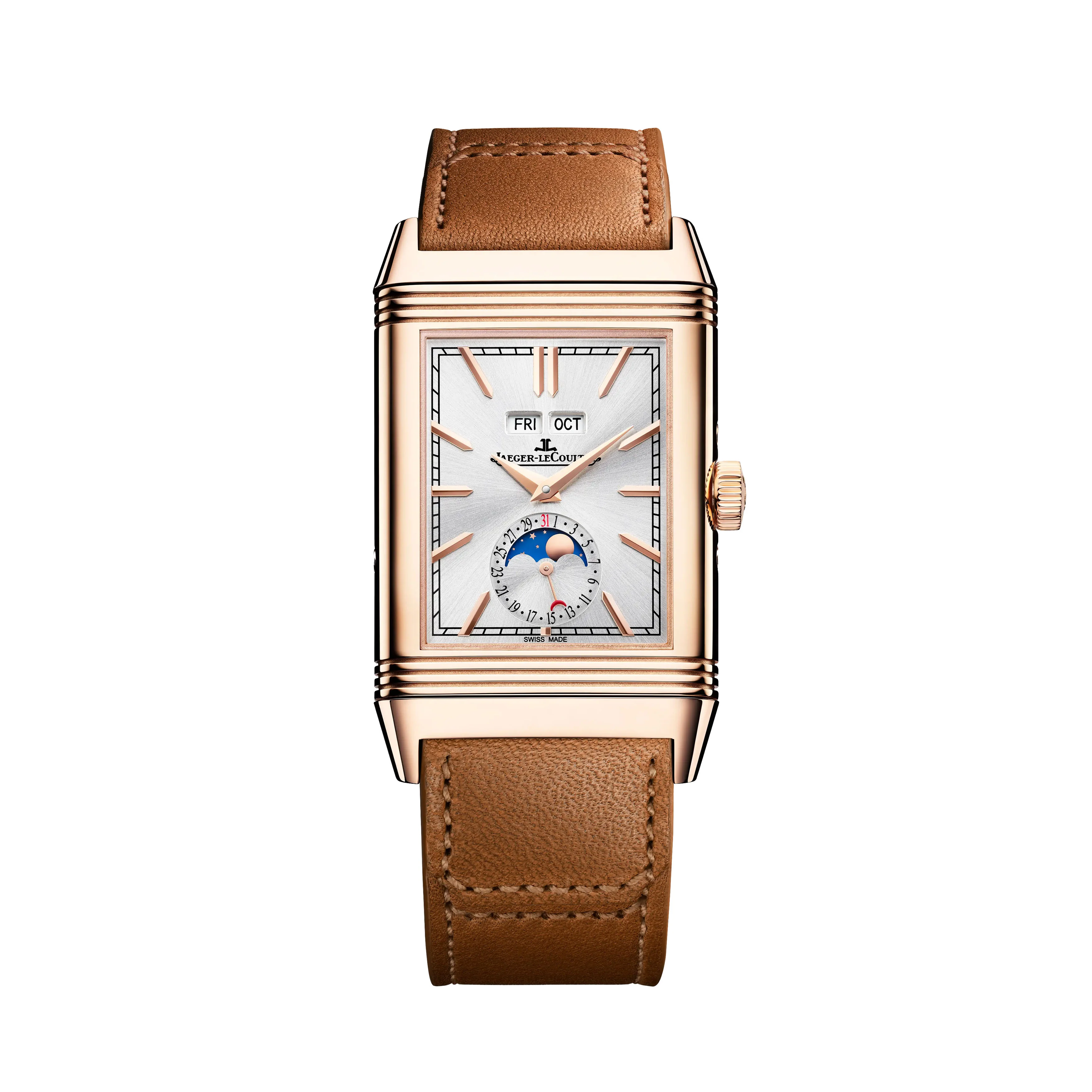 Jaeger-LeCoultre Reverso Tribute Duoface Calendar Watch, 49.4x29.9mm, Silver Dial, Q3192532