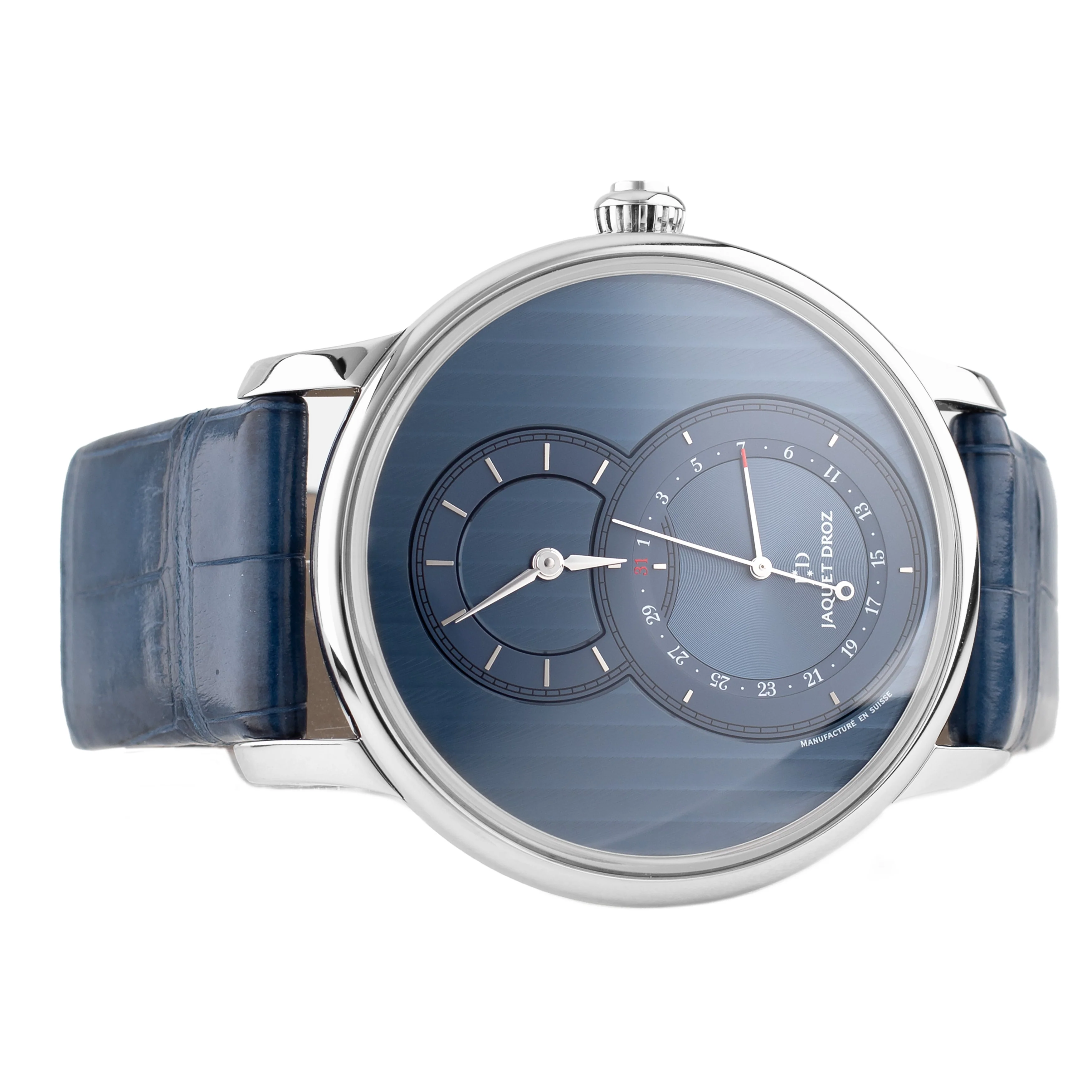 Jaquet Droz Grande Seconde Quantieme Cotes De Geneve Stainless Steel Blue Dial 43mm J007030245 - Image 4