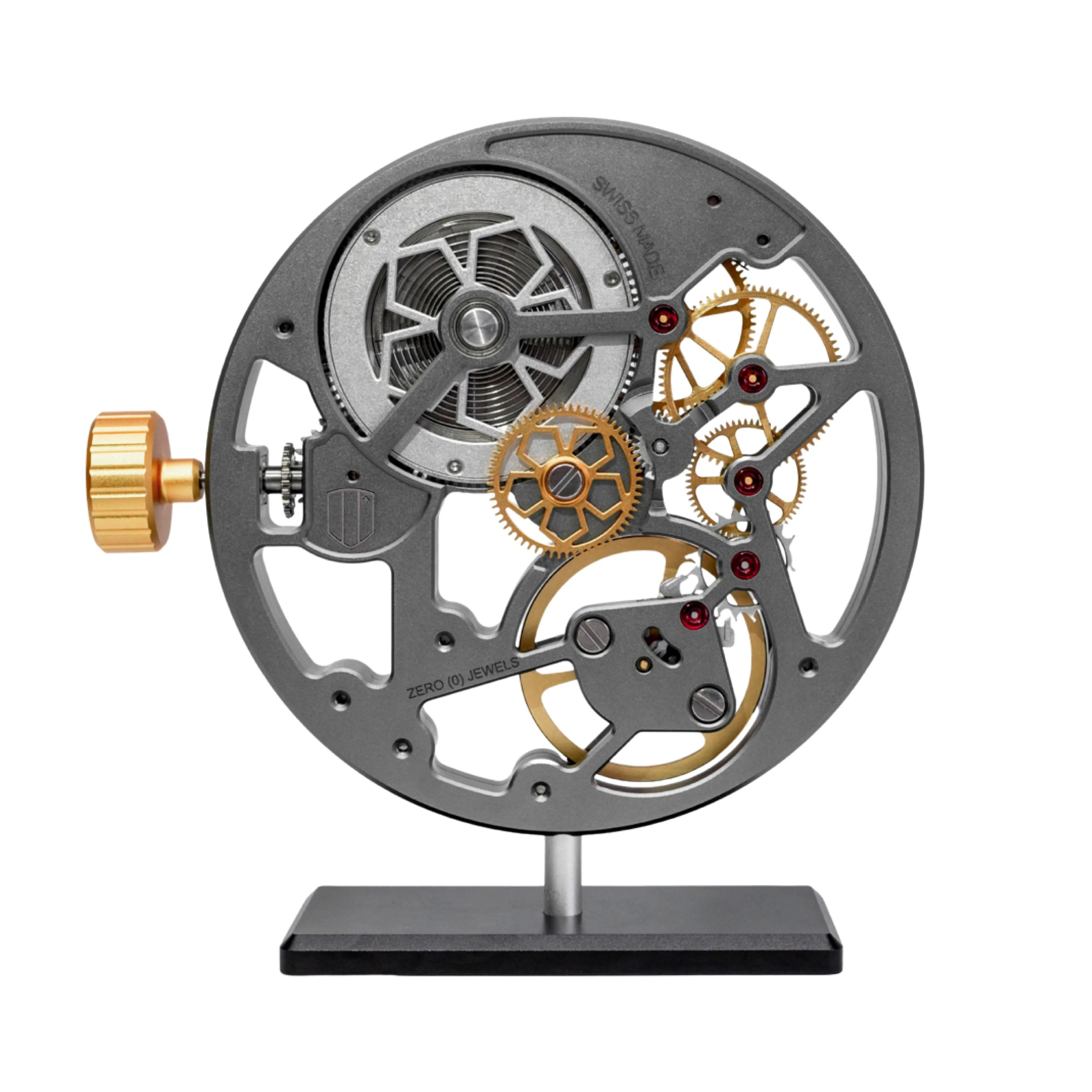 Keris Core Collection Meca Rhodium Desk Clock