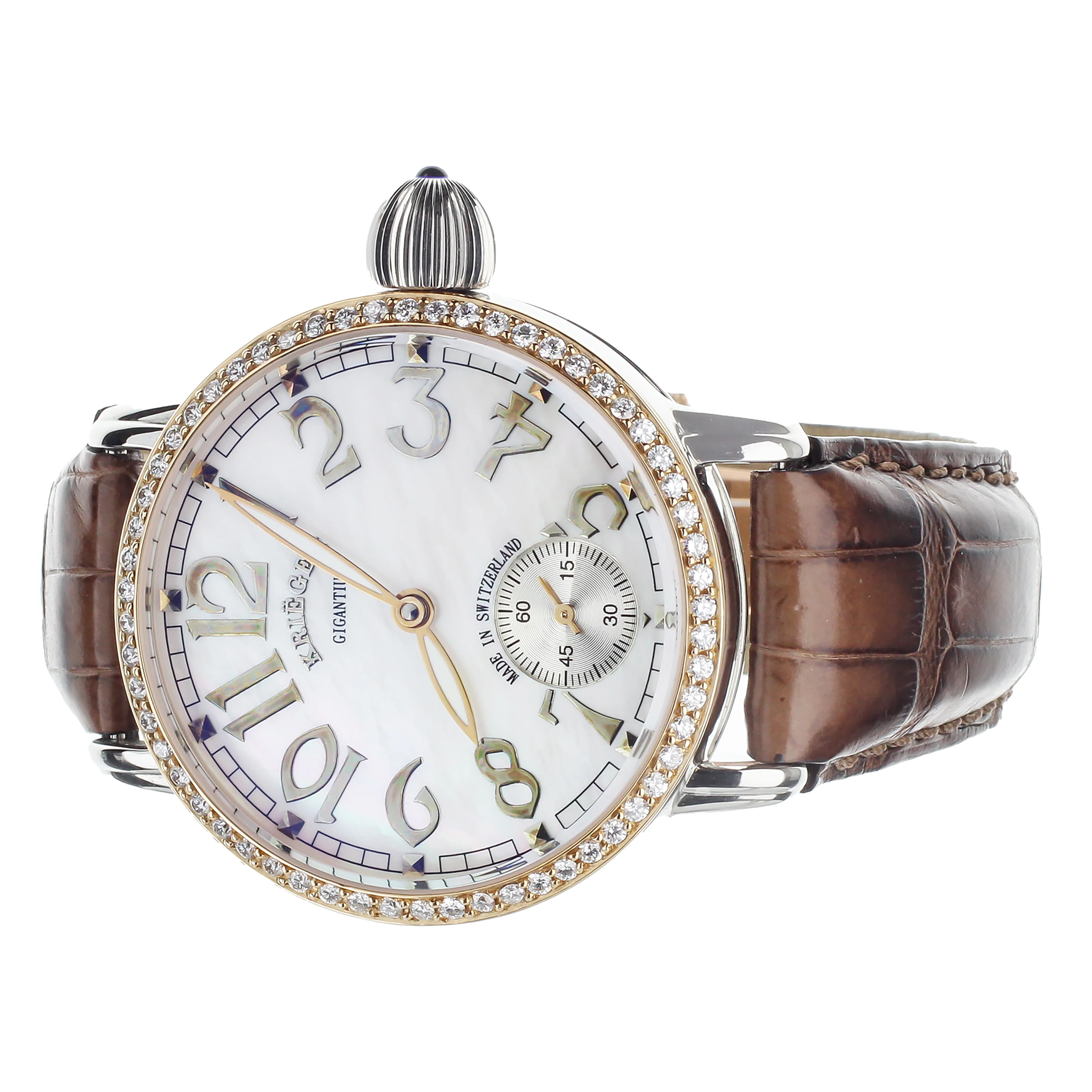 Krieger Gigantium Stainless Steel and Rose Gold with Diamond Bezel K7007 - Image 3