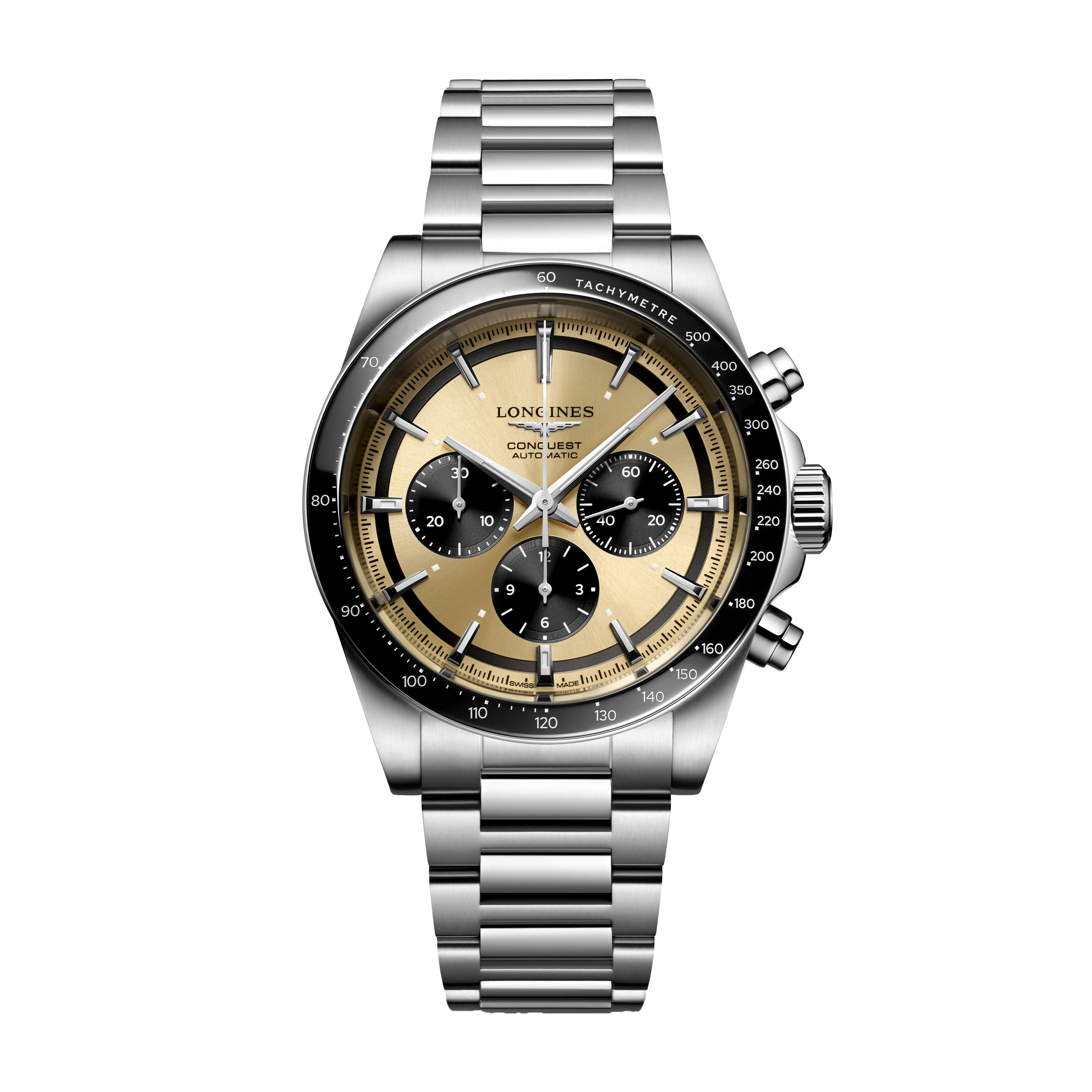 Longines Conquest Chronoraph Watch, 42mm Brown Dial, L3.835.4.32.6