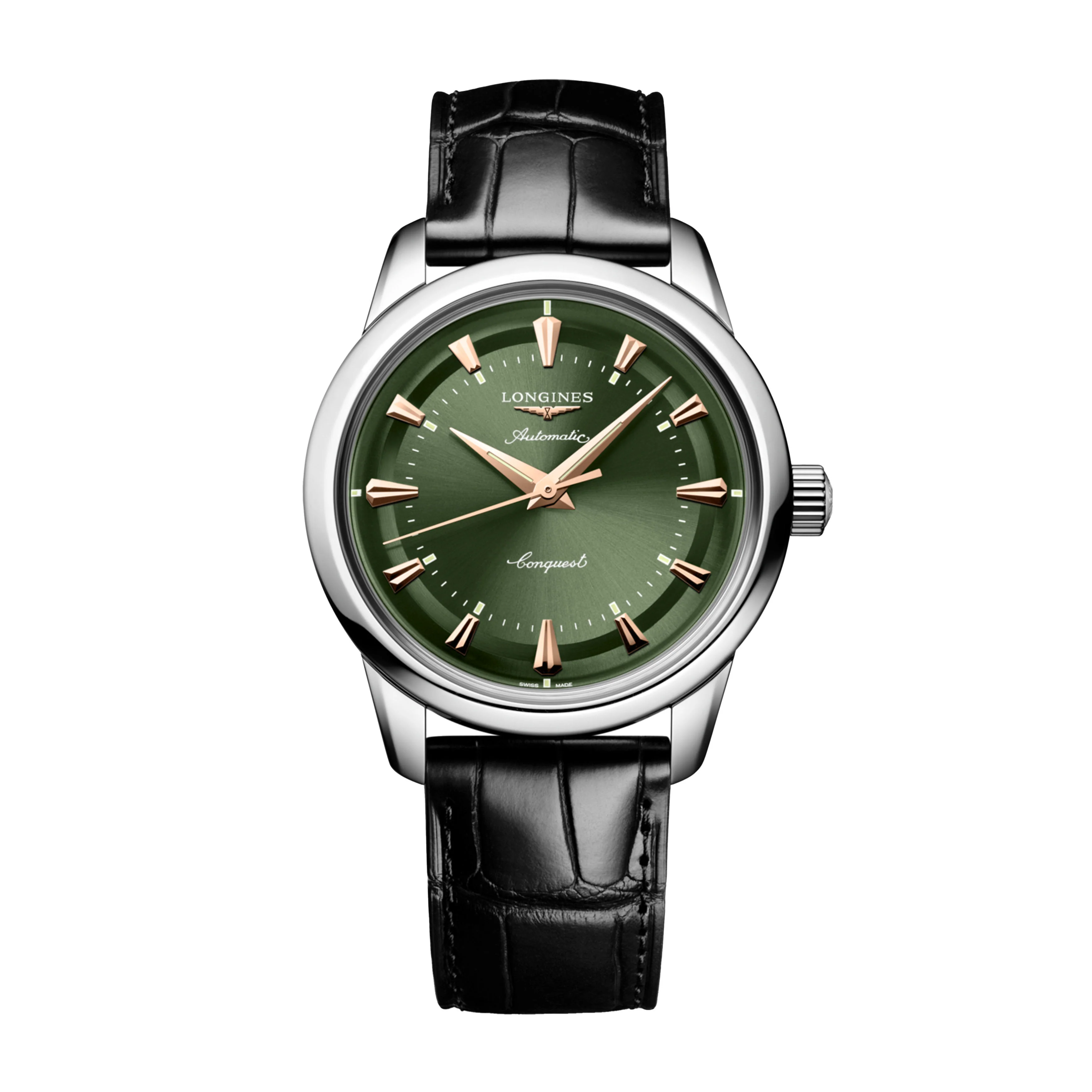 Longines Conquest Heritage Watch, 38mm Green Dial, L1.649.4.02.2