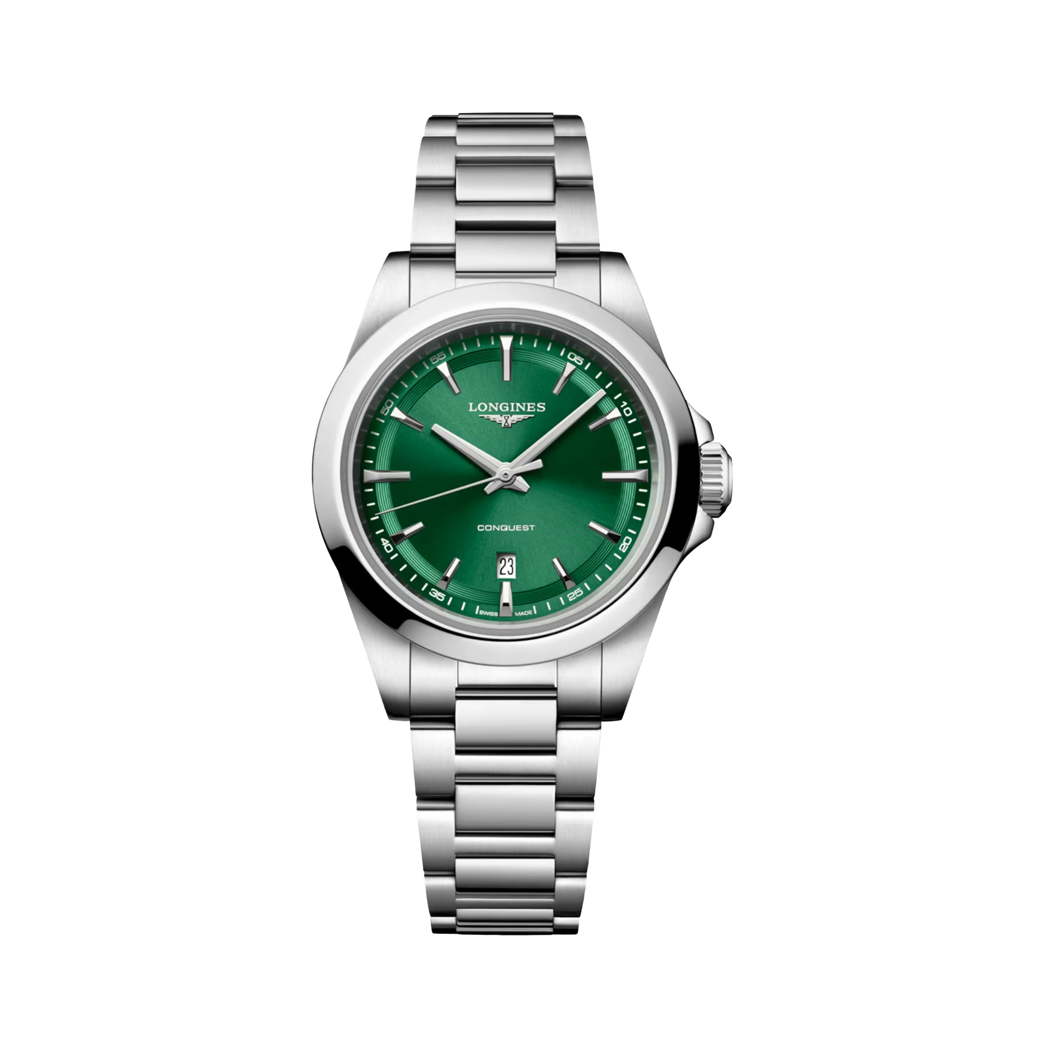 Longines Conquest Watch, 30mm Sunray Green Dial, L3.350.4.09.6