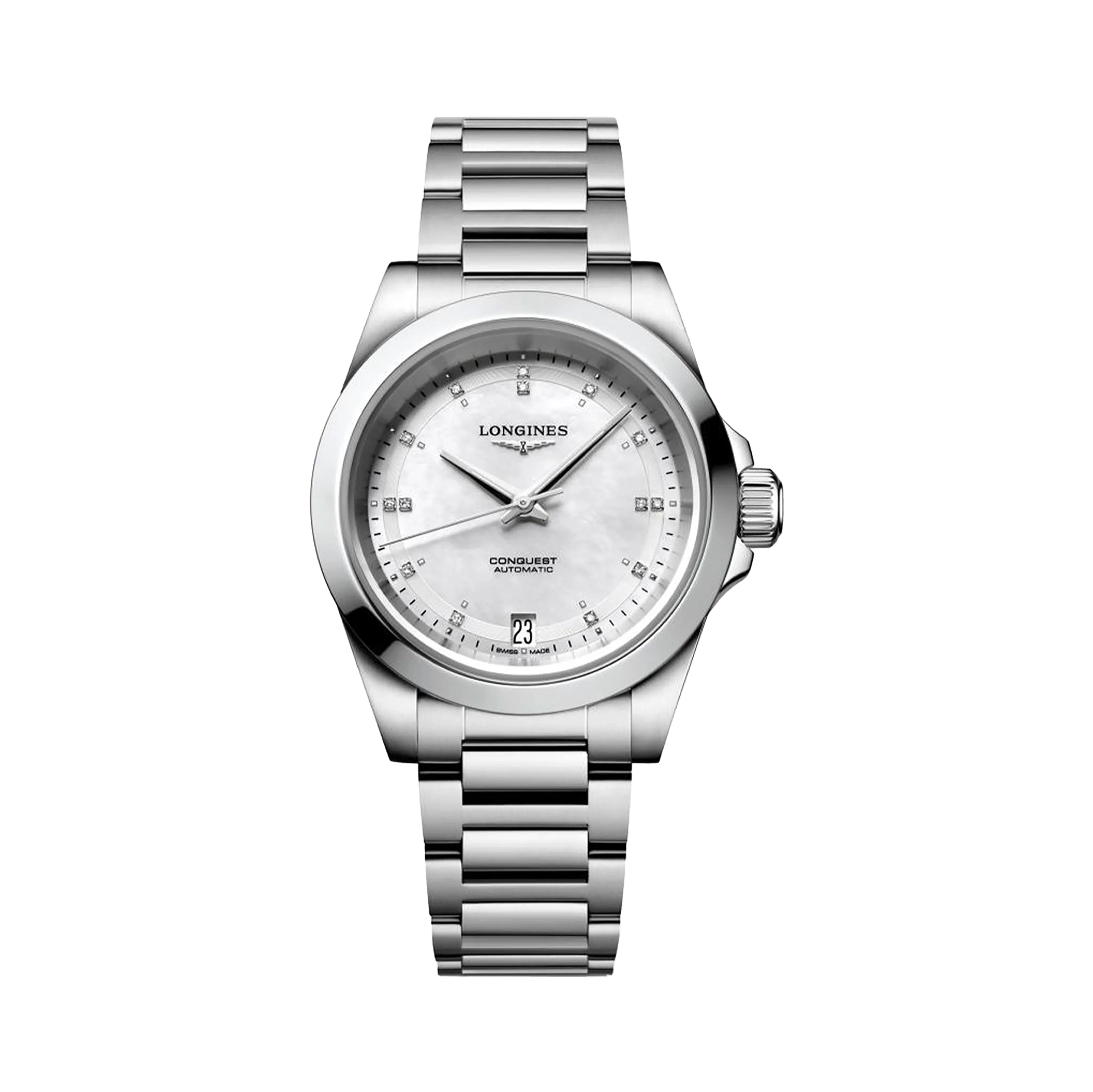 Longines Conquest Watch, 34mm MOP Dial, L3.430.4.87.6