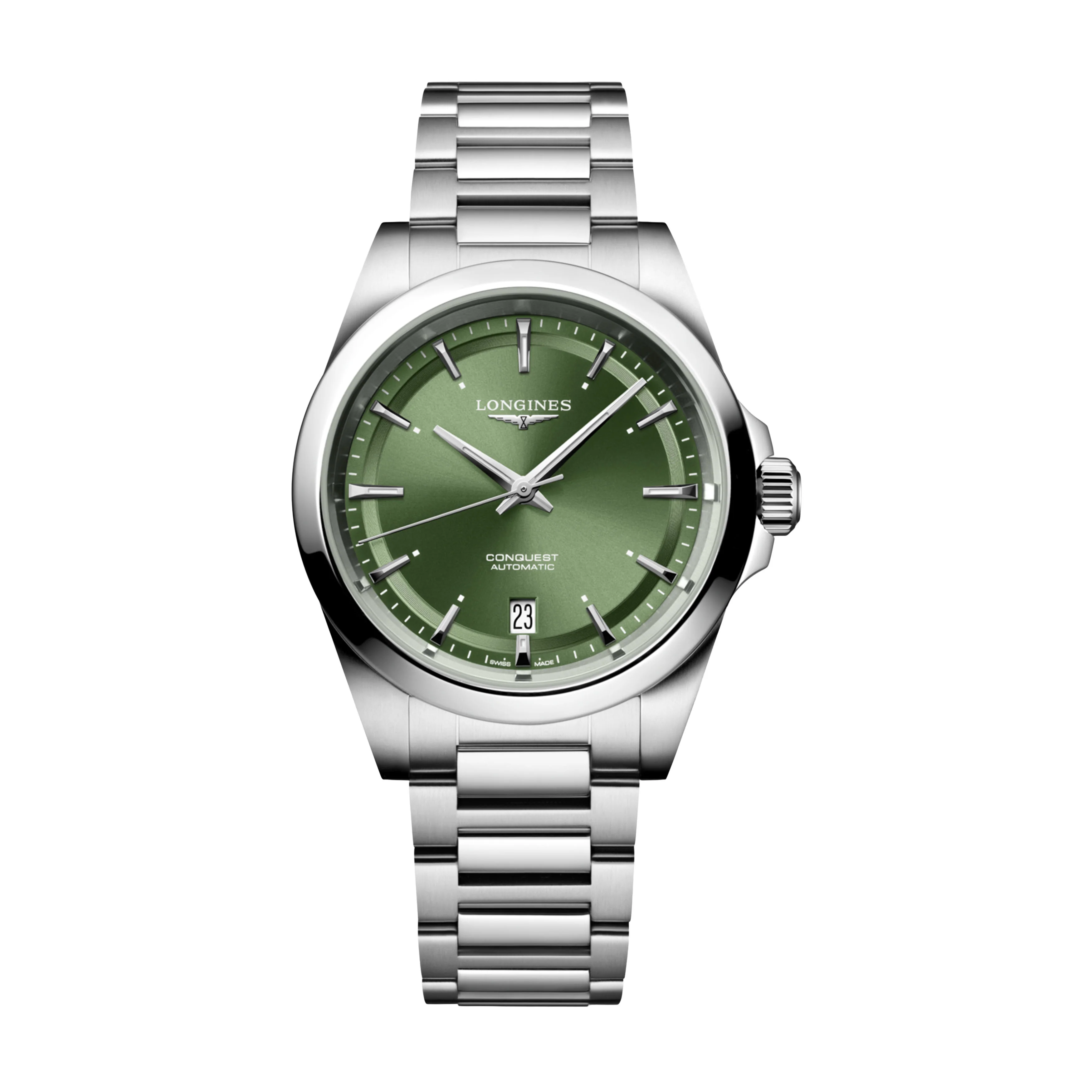 Longines Conquest Watch, 38mm Green Dial, L3.720.4.02.6