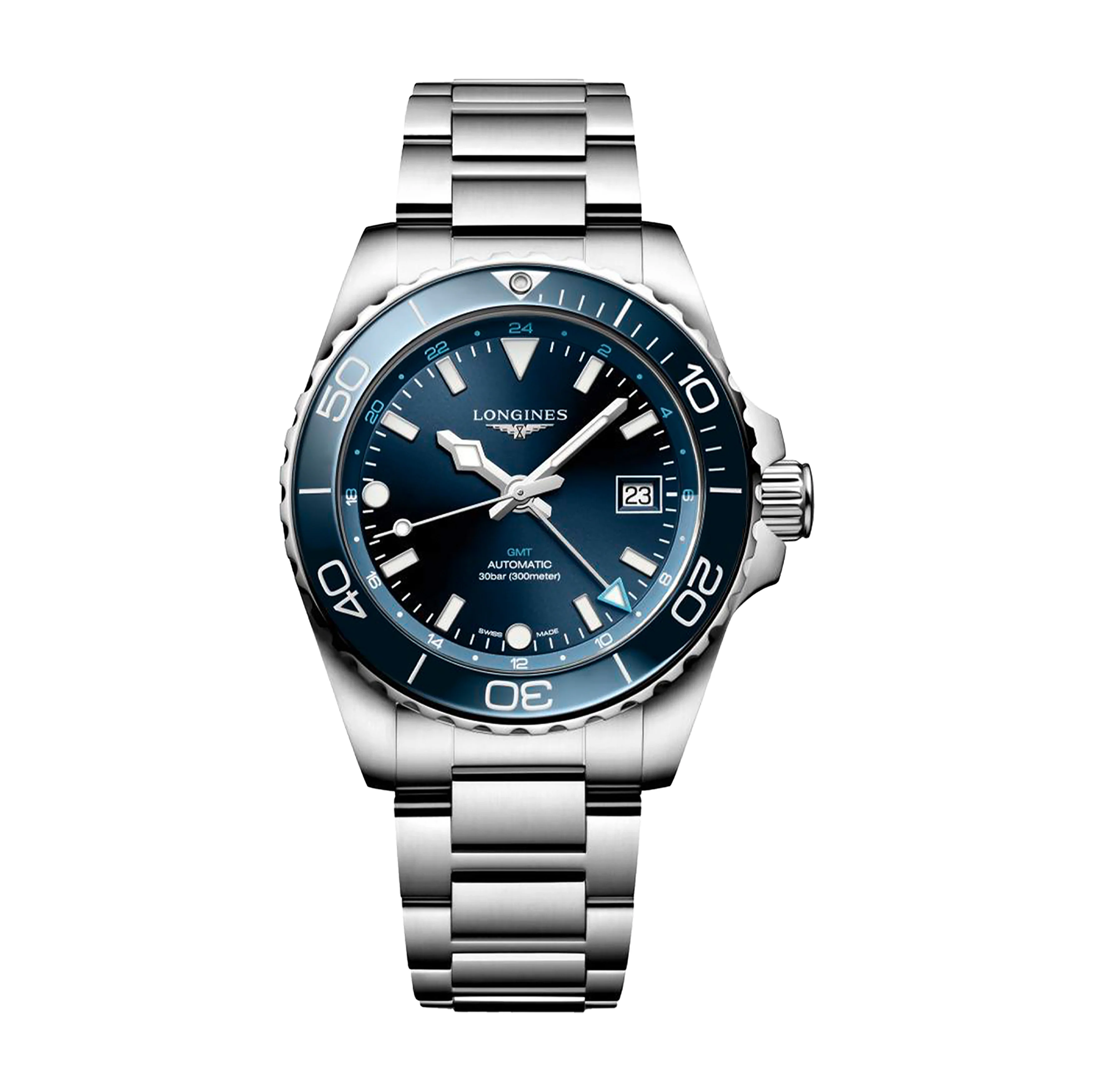Longines Hydroconquest GMT Watch, 41mm Blue Dial, L3.790.4.96.6