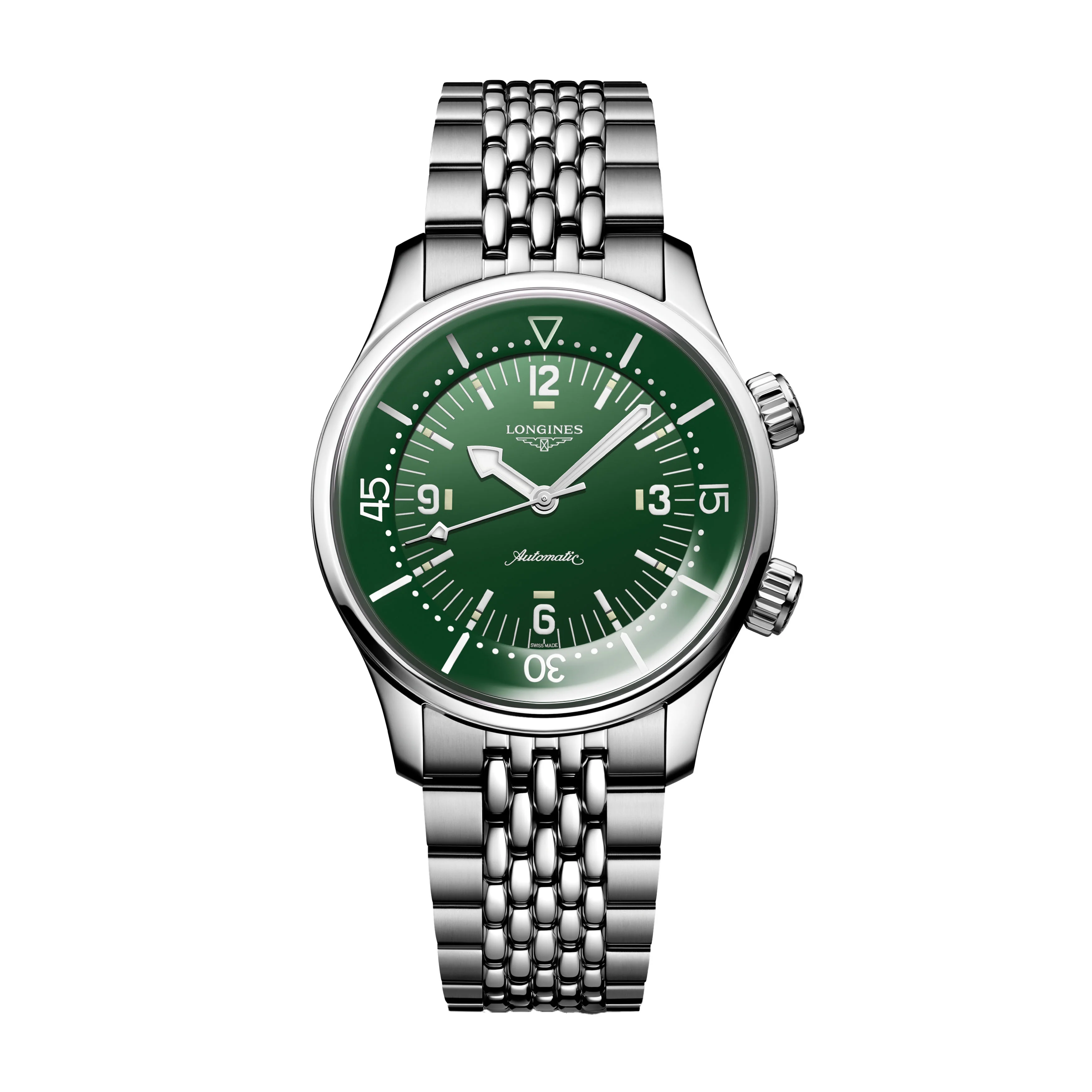 Longines Legend Diver Watch, 39mm Green Dial, L3.764.4.06.6