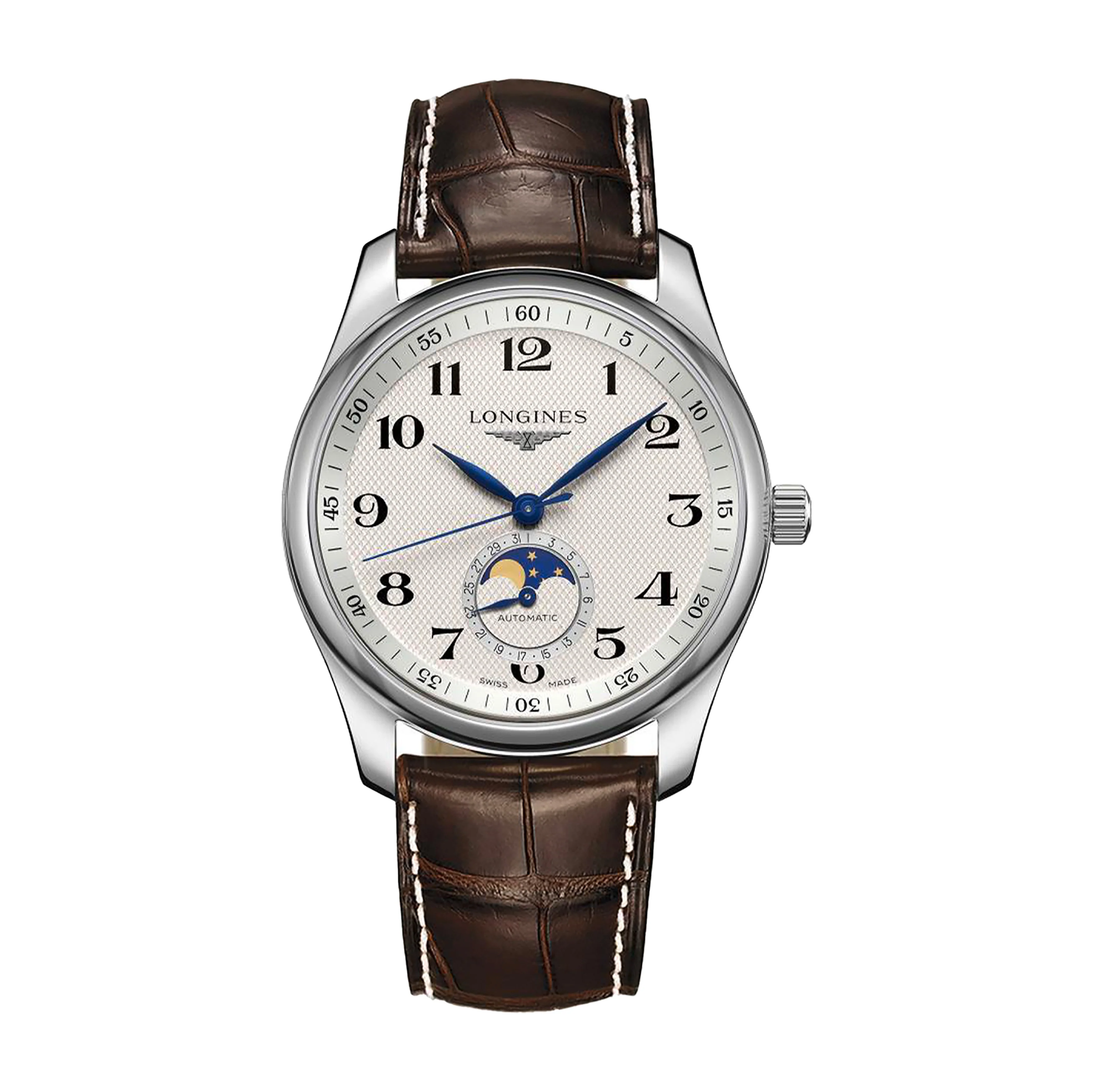 Longines Master Collection Moonphase Watch, 40mm Silver Dial, L2.909.4.78.3
