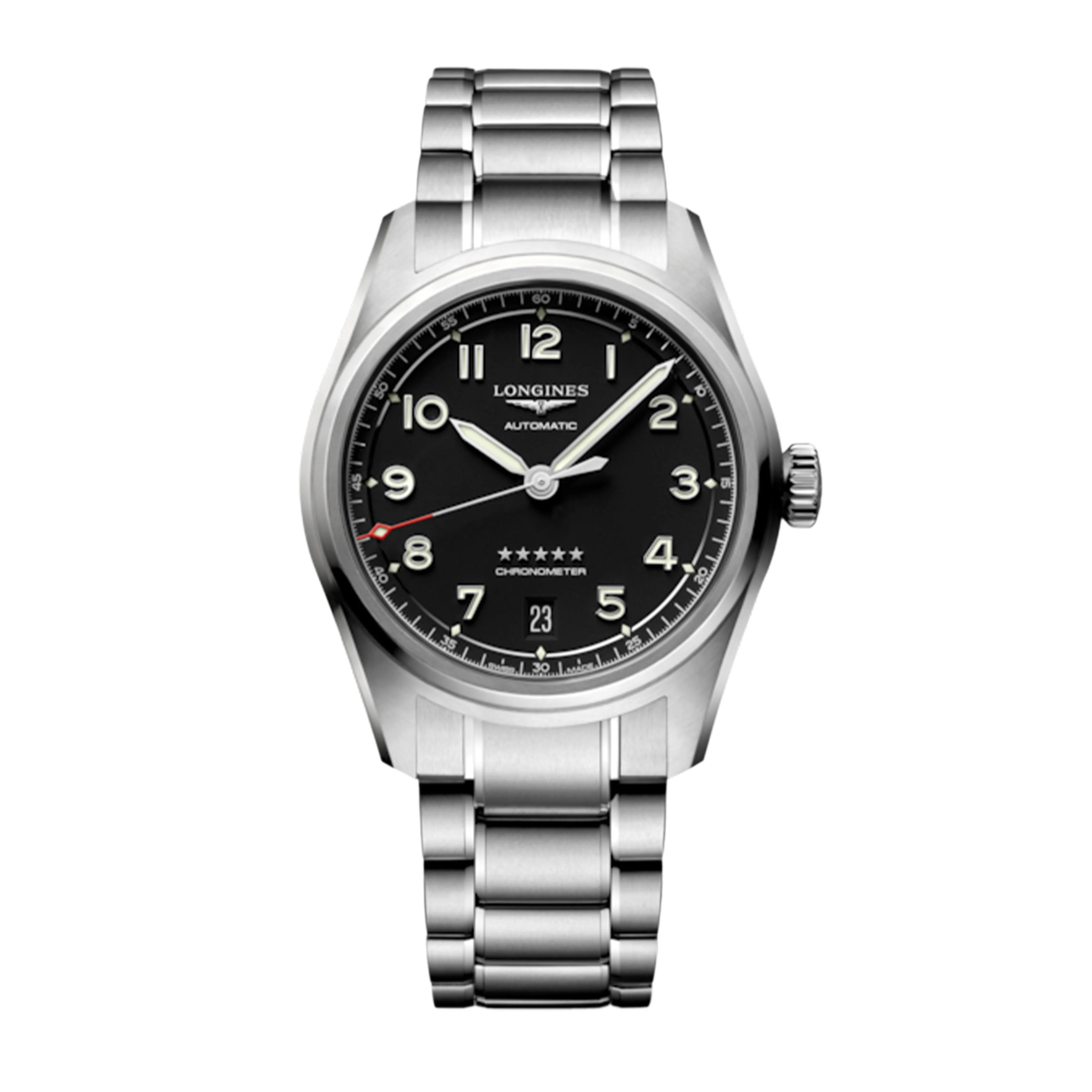 Longines Spirit Automatic Watch, 37mm Black Dial, L3.410.4.53.6