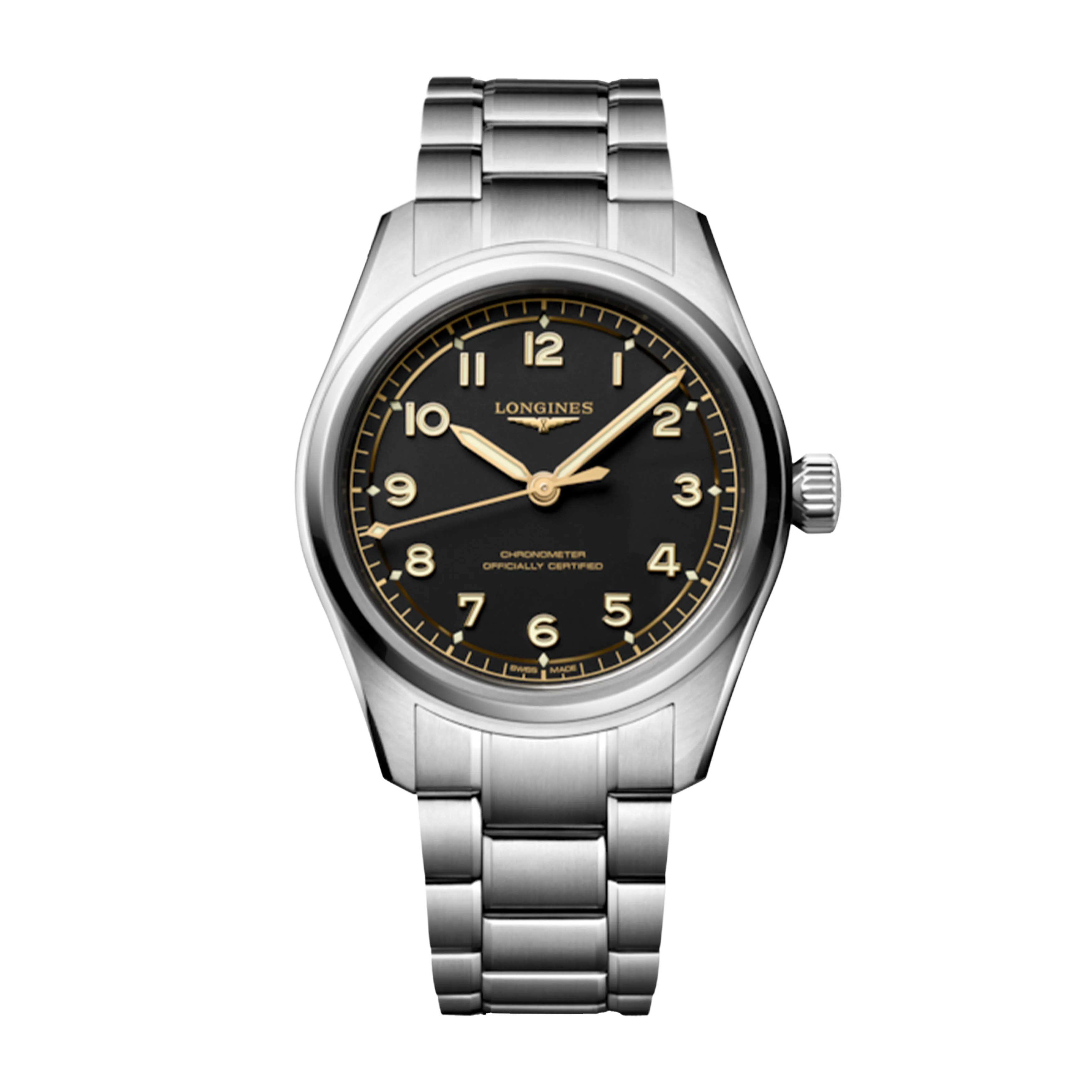 Longines Spirit Pilot Watch, 39mm Black Dial, L3.809.4.53.6