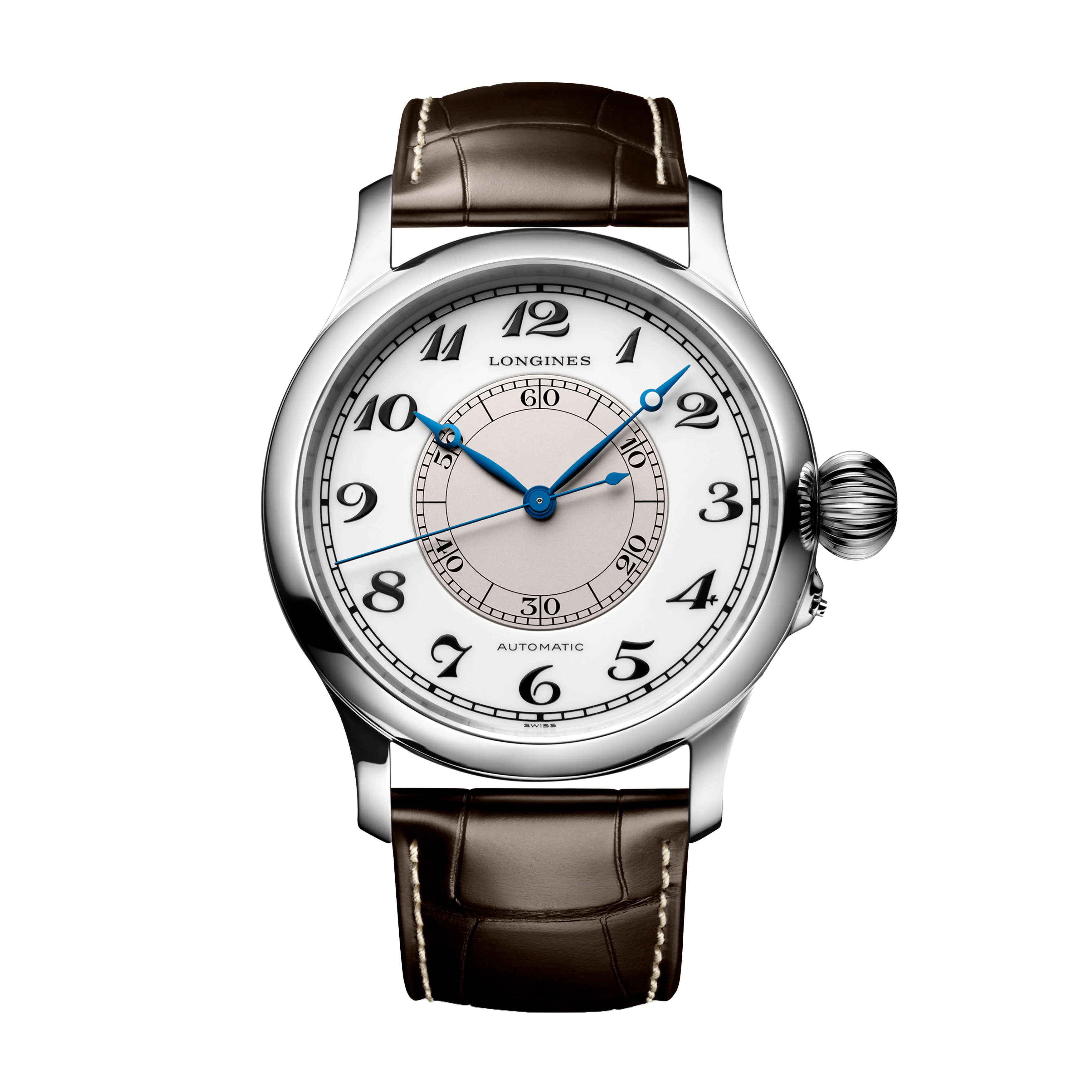 Longines Weems Second-Setting Watch, 47.5mm White Lacquered Dial, L2.713.4.13.0