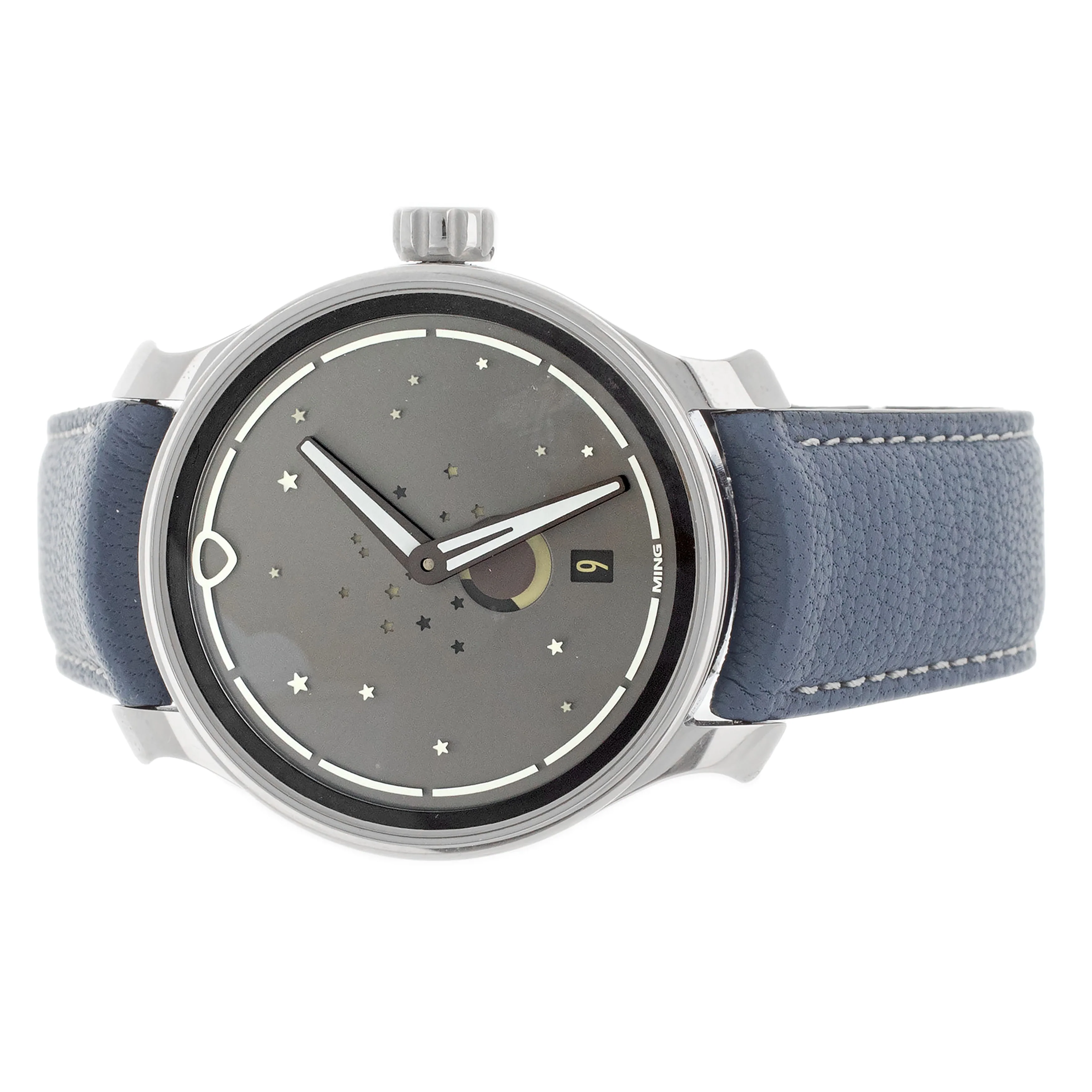 Ming Series 2 37.05 Moonphase Stainless Steel Gray Dial 38mm 37.05 Full Set - Image 3
