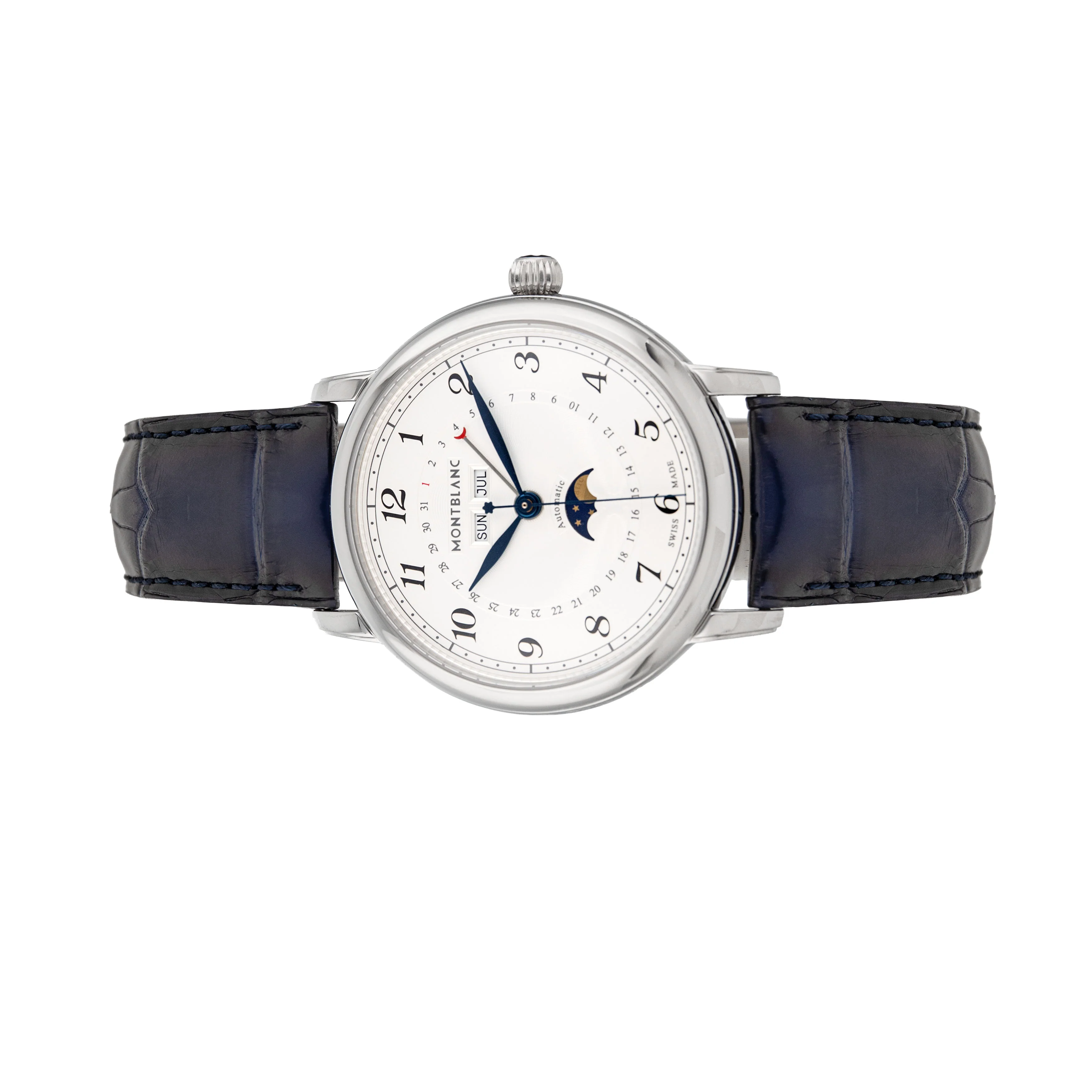 Montblanc Star Legacy Full Calendar Stainless Steel Silver Dial 7474 - Image 2