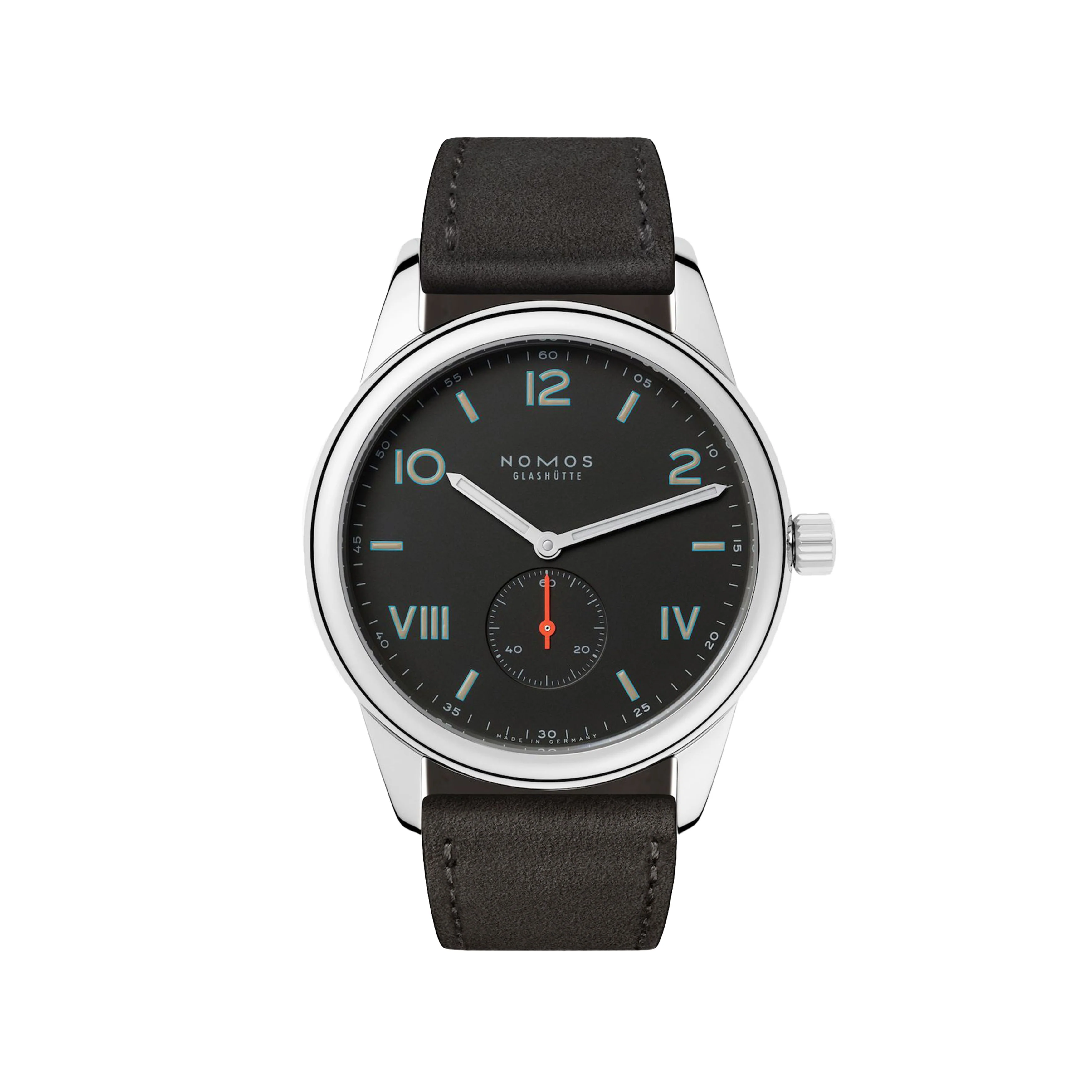 Nomos Glashutte Club Campus 38 Night Watch, 38.5mm Black Dial, 738