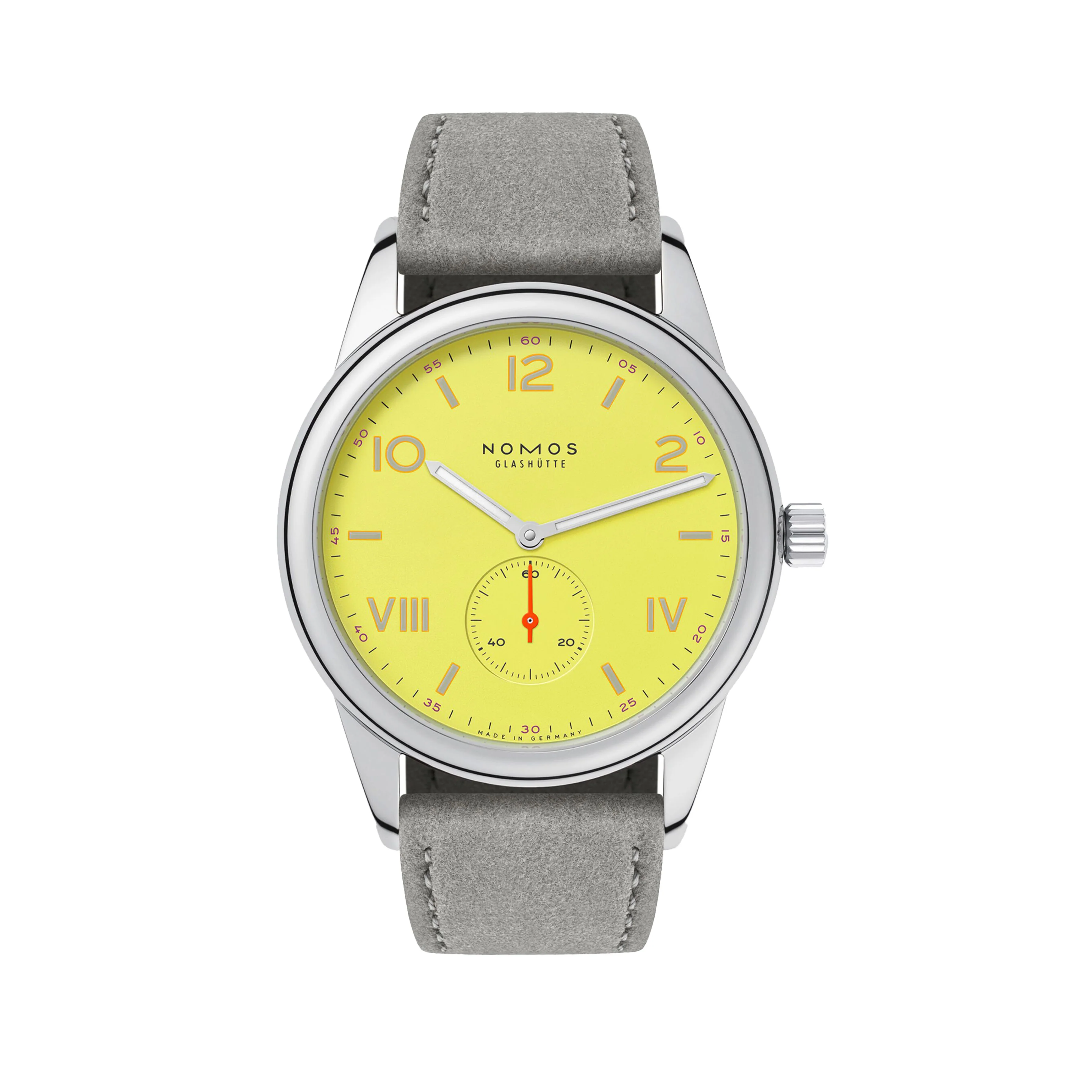 Nomos Glashutte Club Campus 38 Starlight Watch, 38mm Yellow Dial, 721.GB