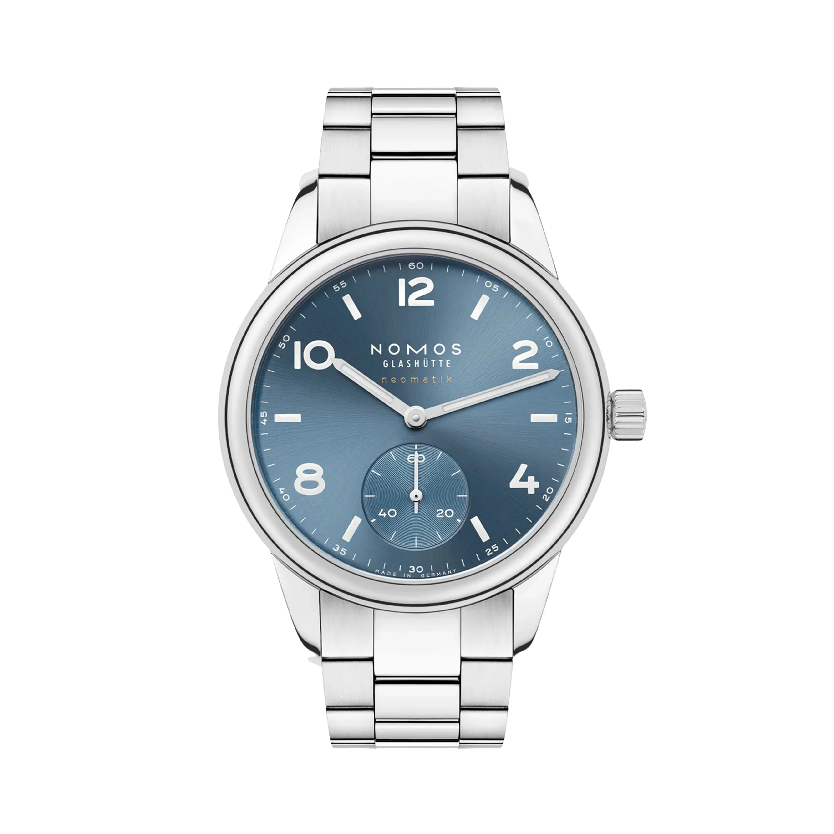 Nomos Glashutte Club Sport Neomatik Polar Watch, 37mm Blue Dial, 750