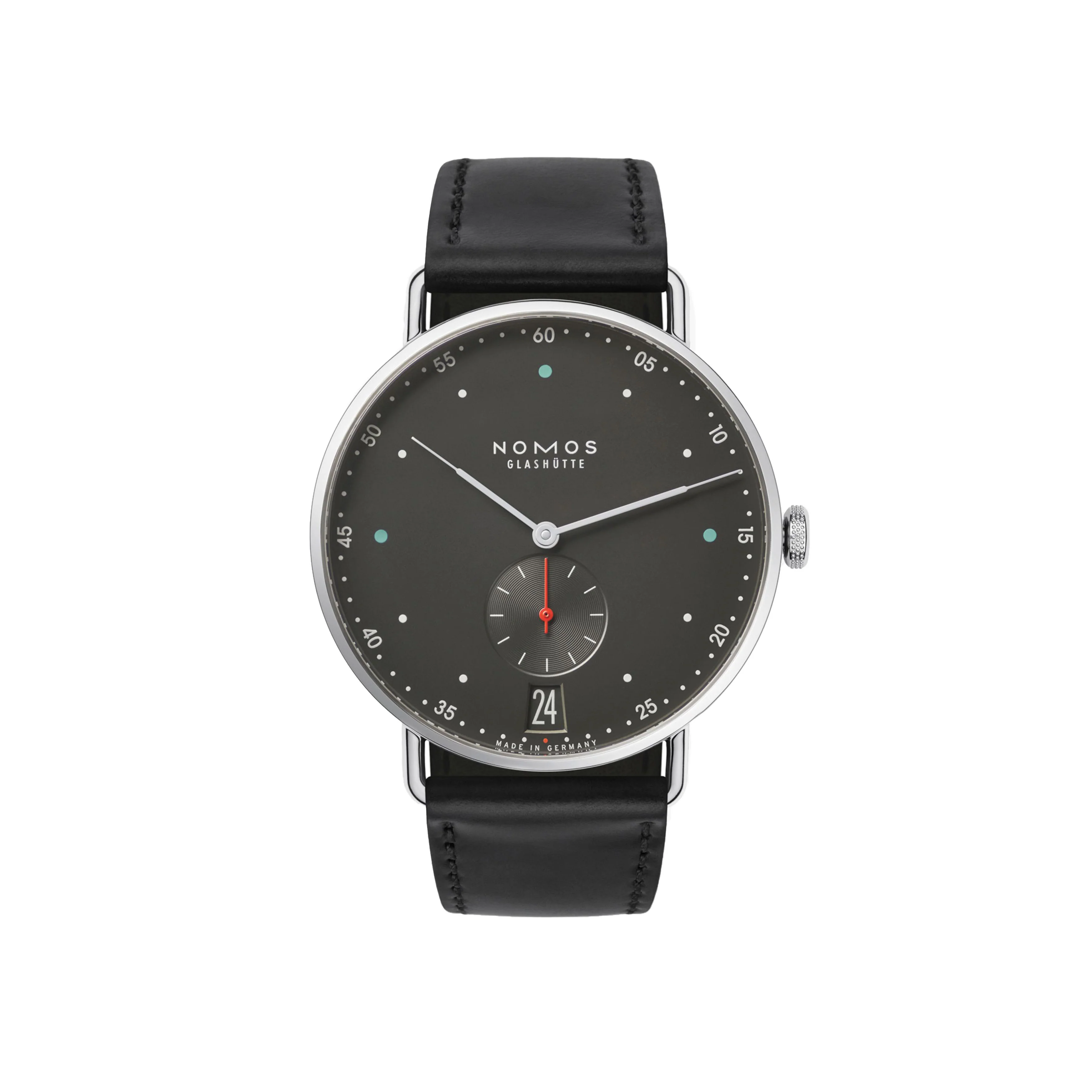 Nomos Glashutte Metro 38 Date Watch, 38mm Gray Dial, 1103