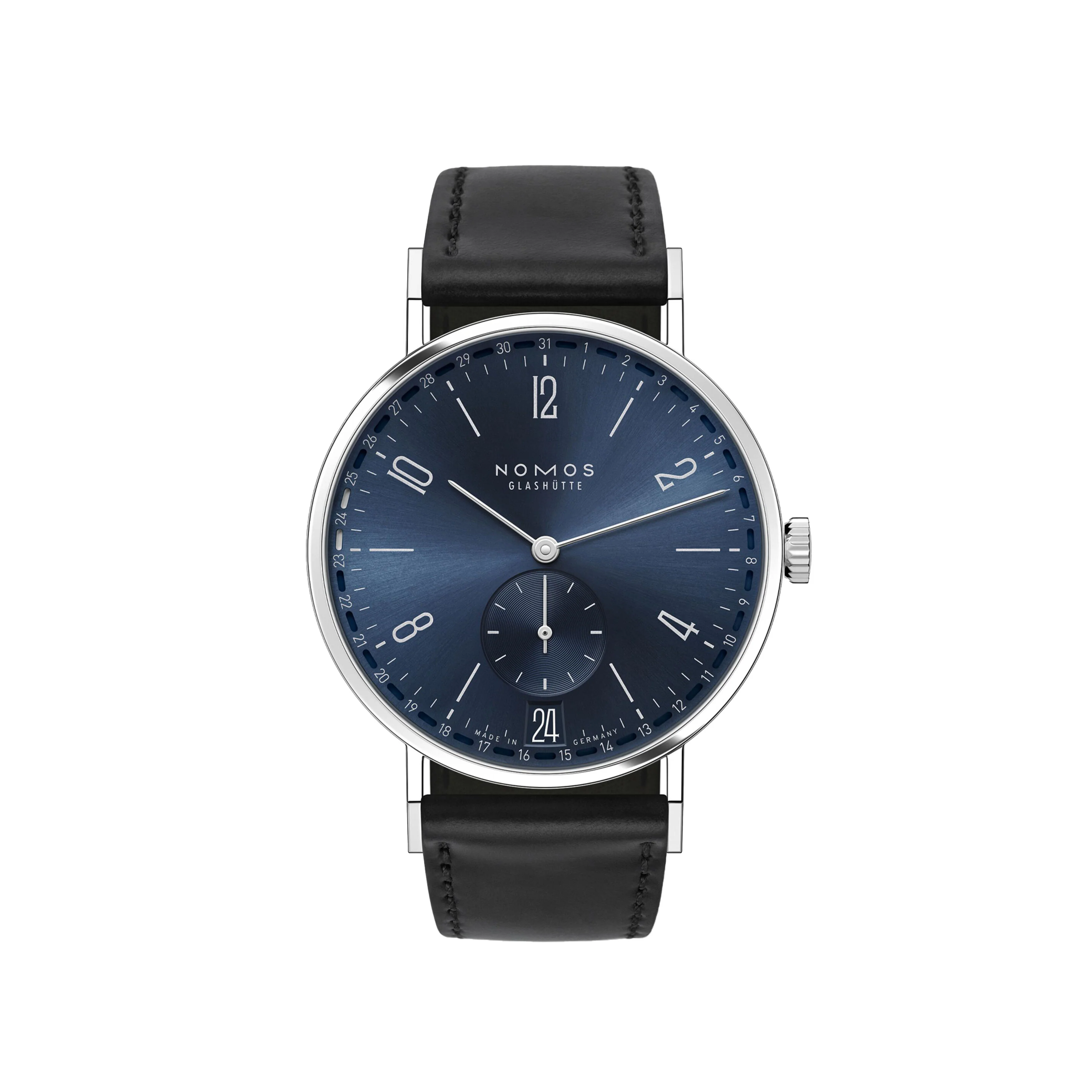 Nomos Glashutte Tangente 2Date Blue Watch, 37mm Blue Dial, 136