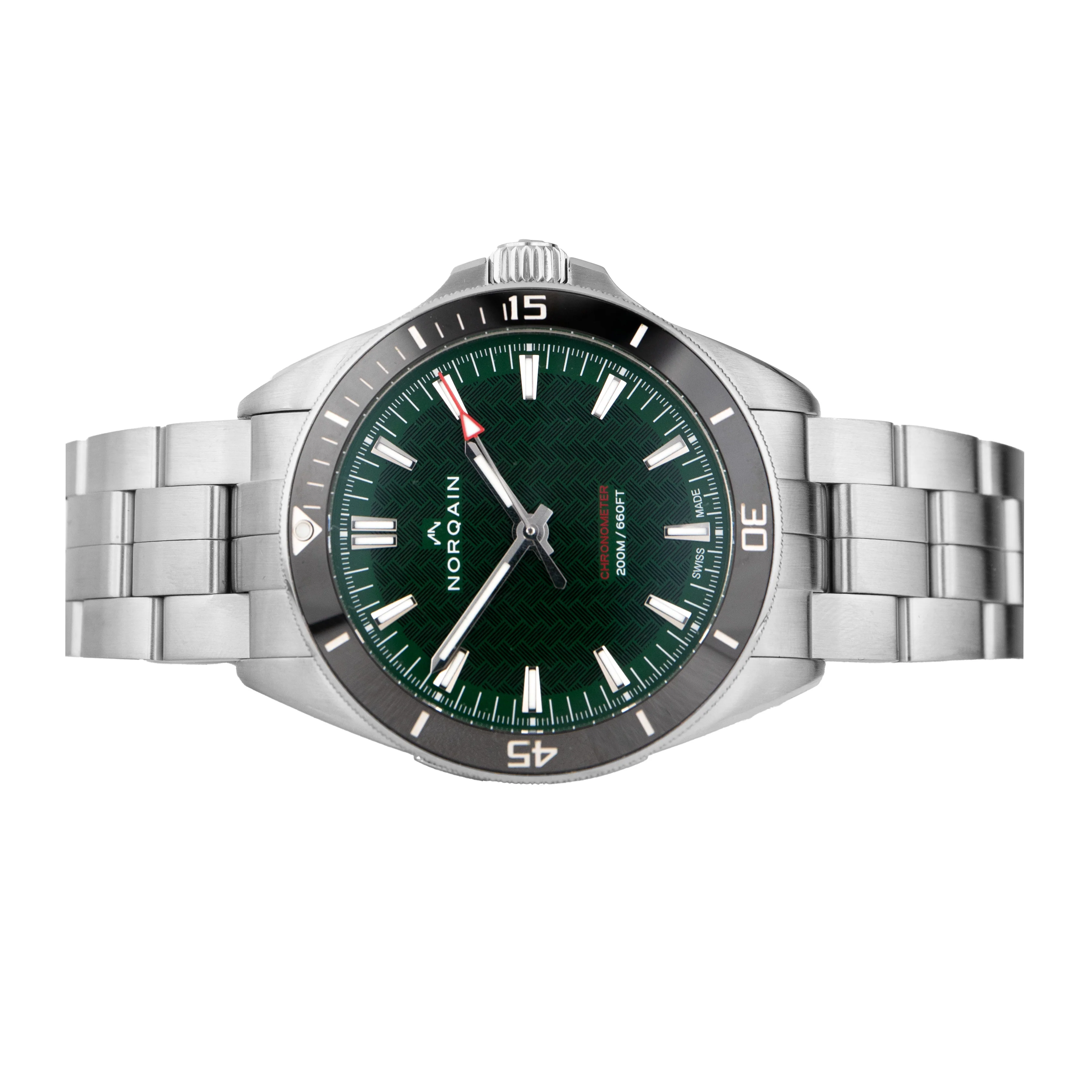 Norqain Adventure Neverest Stainless Steel Green Dial 40mm NN1001SC1CA/EB101/150S Full Set - Image 2