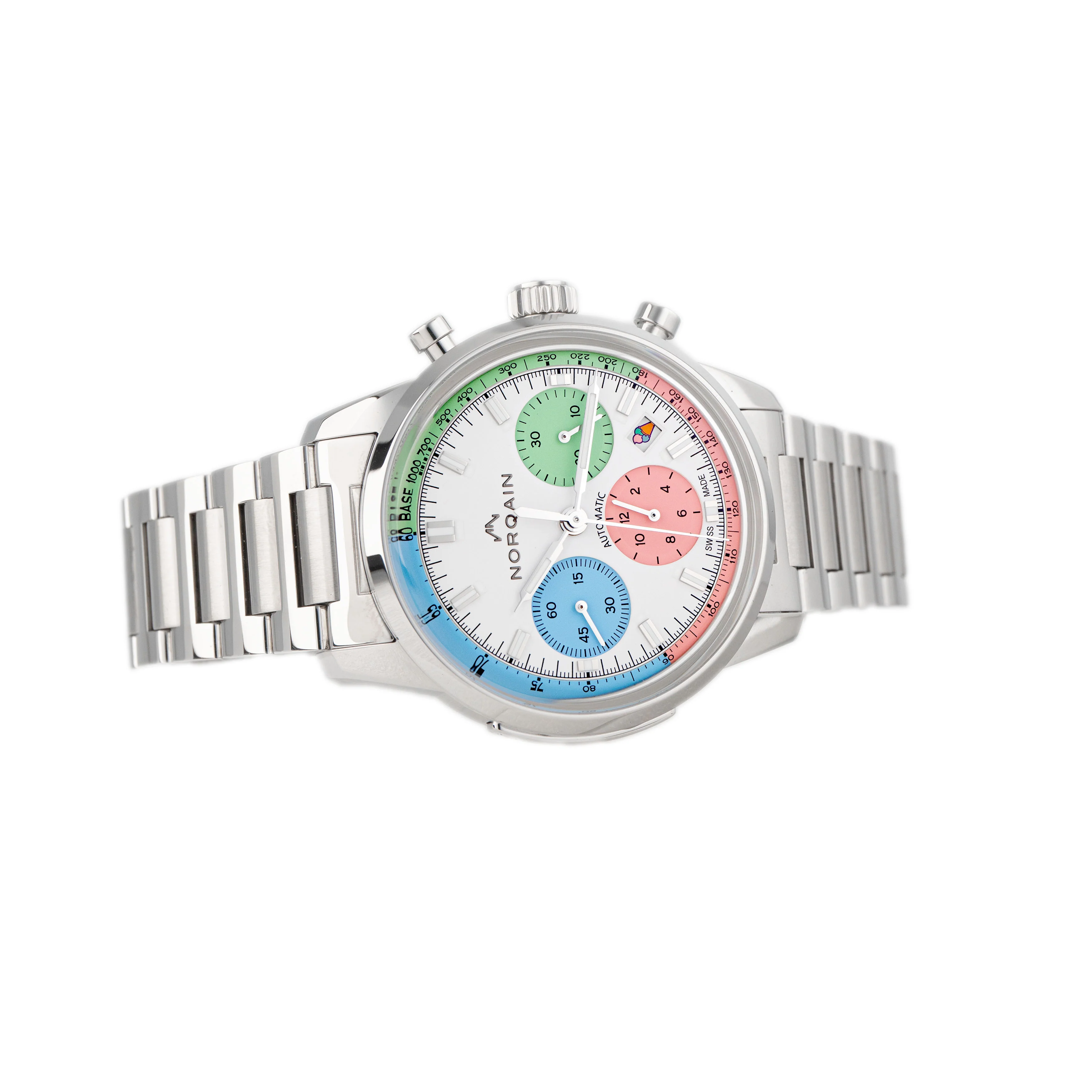 Norqain Freedom 60 Enjoy Life Special Edition Stainless Steel White Dial 40mm N2201.19S01.C01 Full Set - Image 4