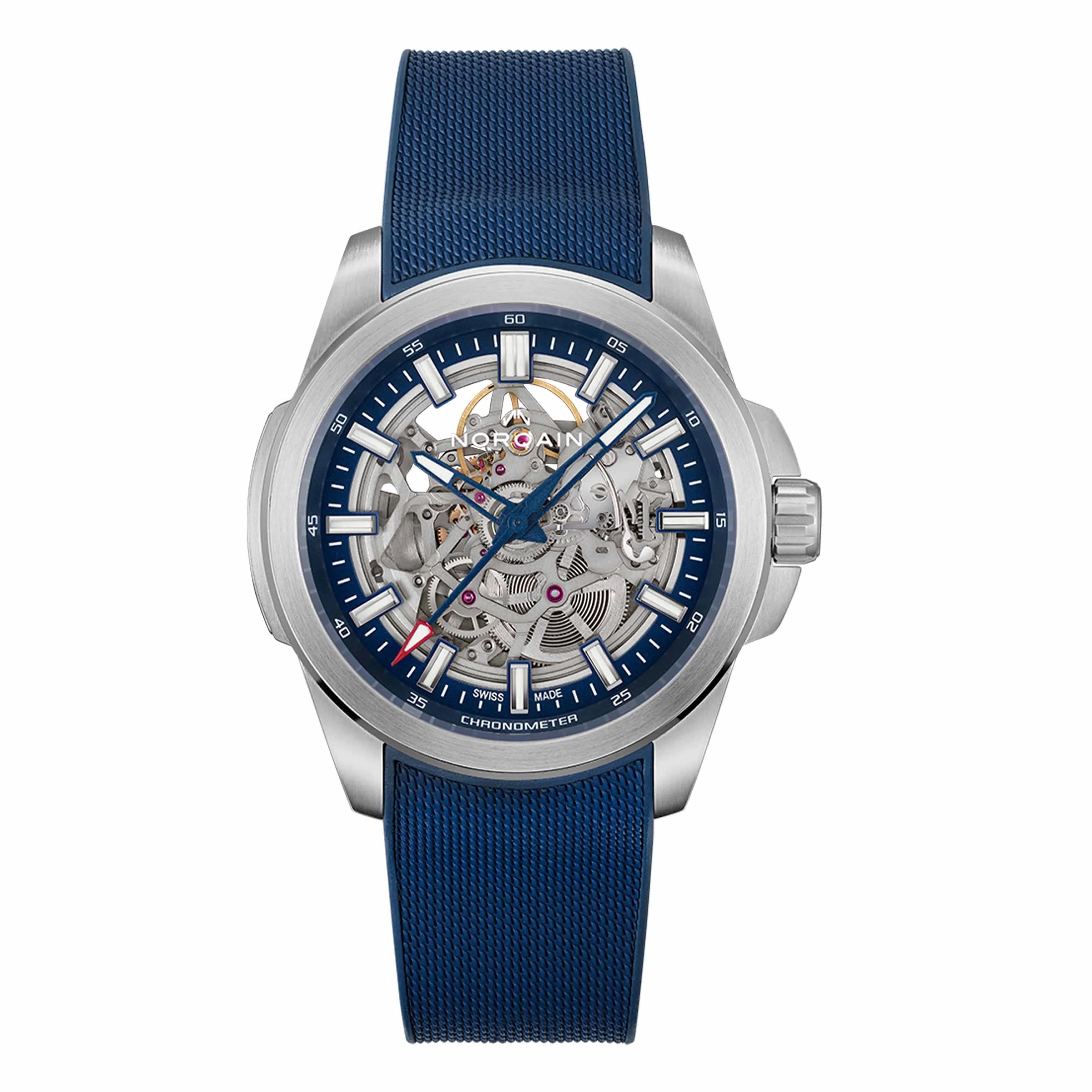 Norqain Independence Blue Skeleton Watch, 42mm Skeleton Dial, N3000.07S01.A01.R01